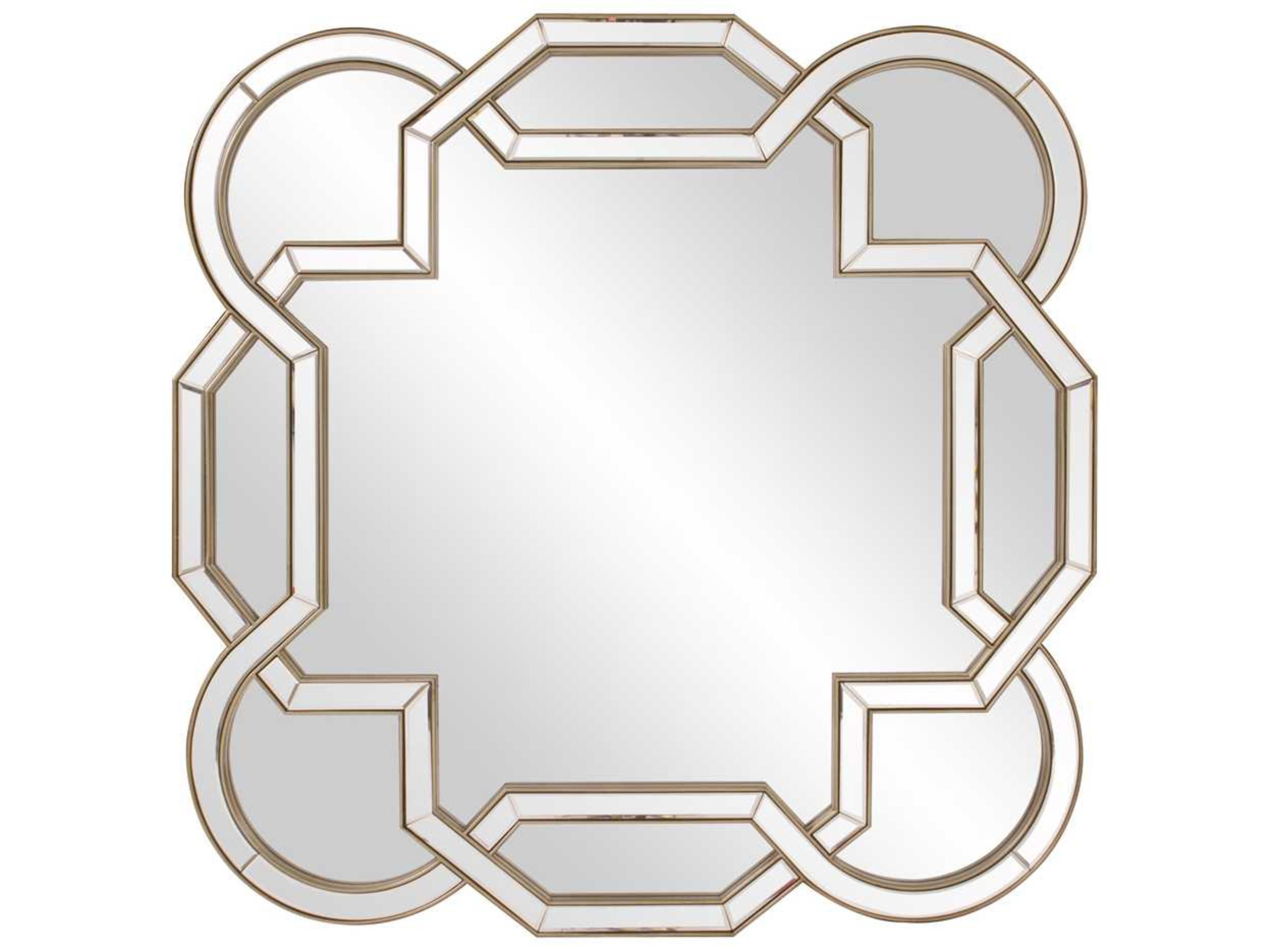 Howard Elliott Aleena Square Champagne Silver Wall Mirror
