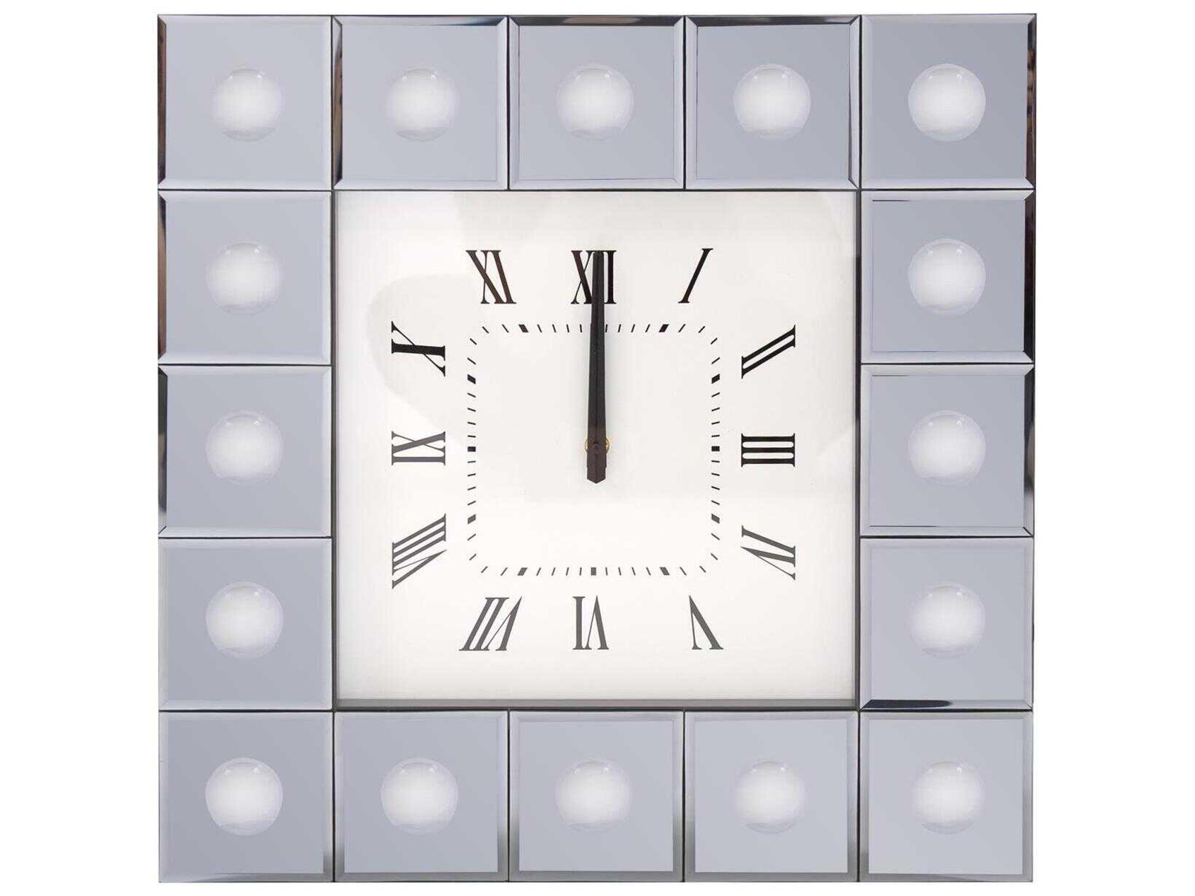 Howard Elliott Grigio Mirrored Wall Clock