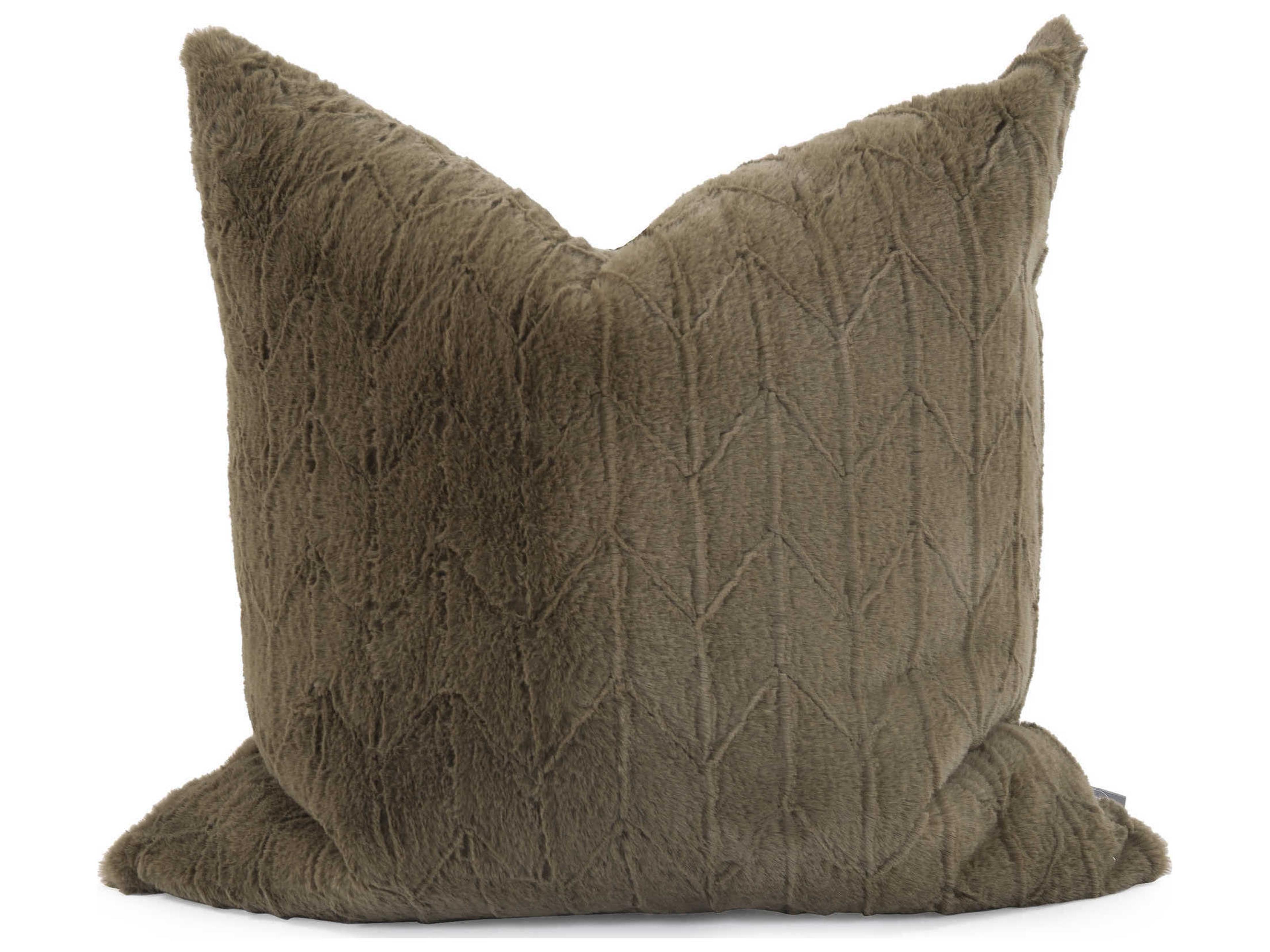 Howard Elliott Faux Fur Angora Moss 24" x 24" Pillow