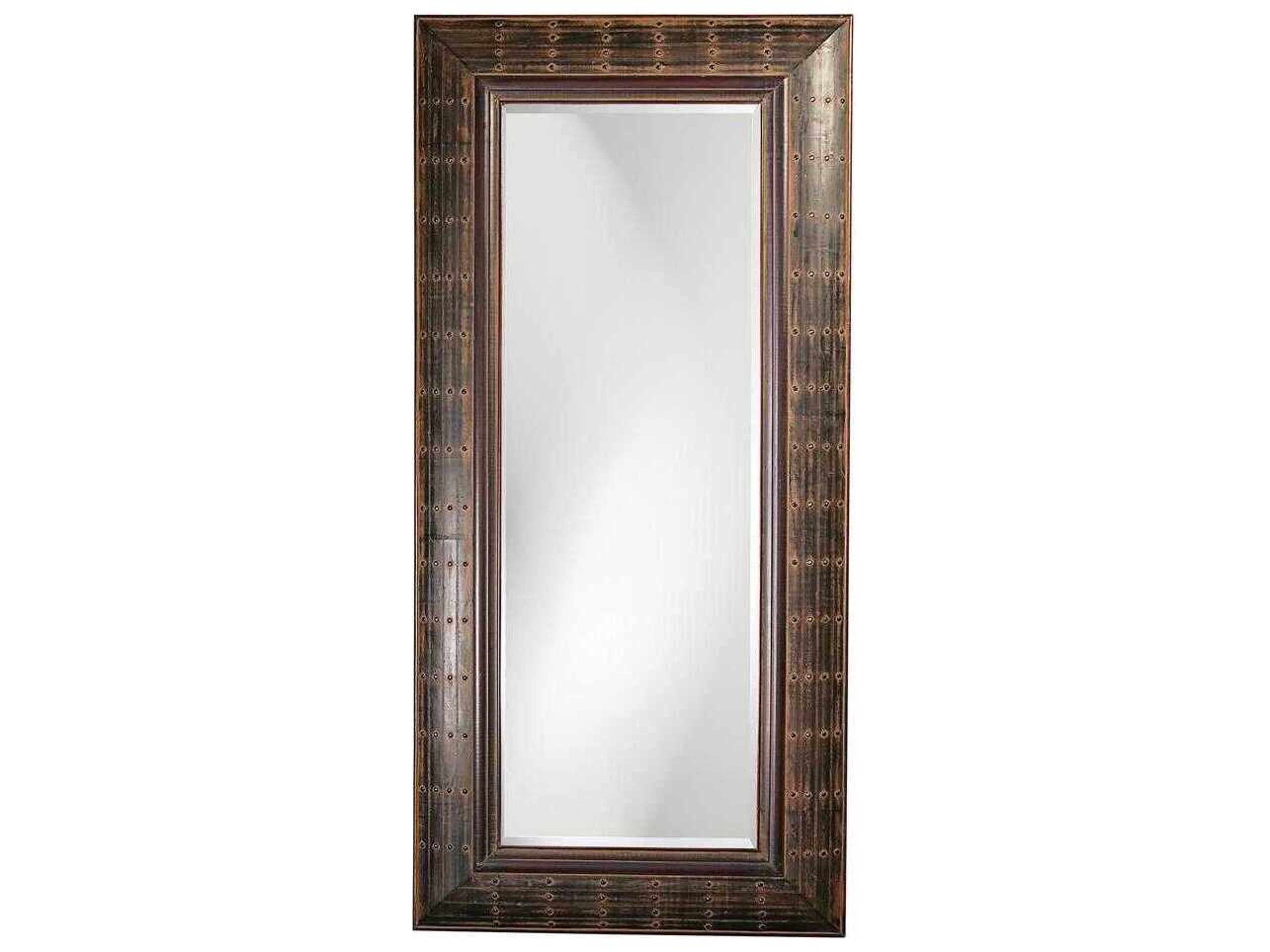 Howard Elliott Pamela French Brown Rectangular Wall Mirror