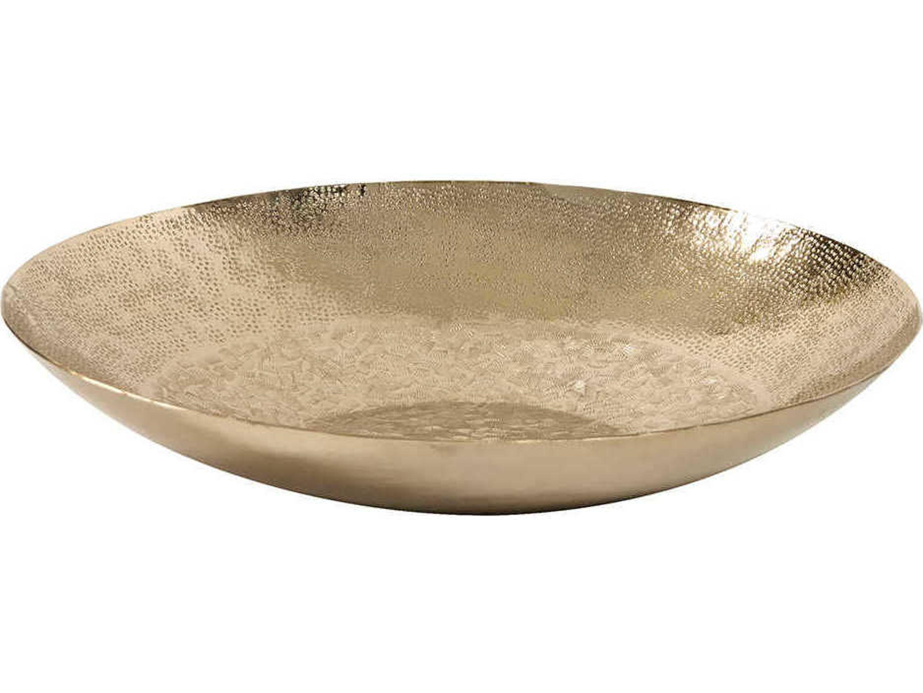 Howard Elliott Textured Gold 23" Decorative Bowl