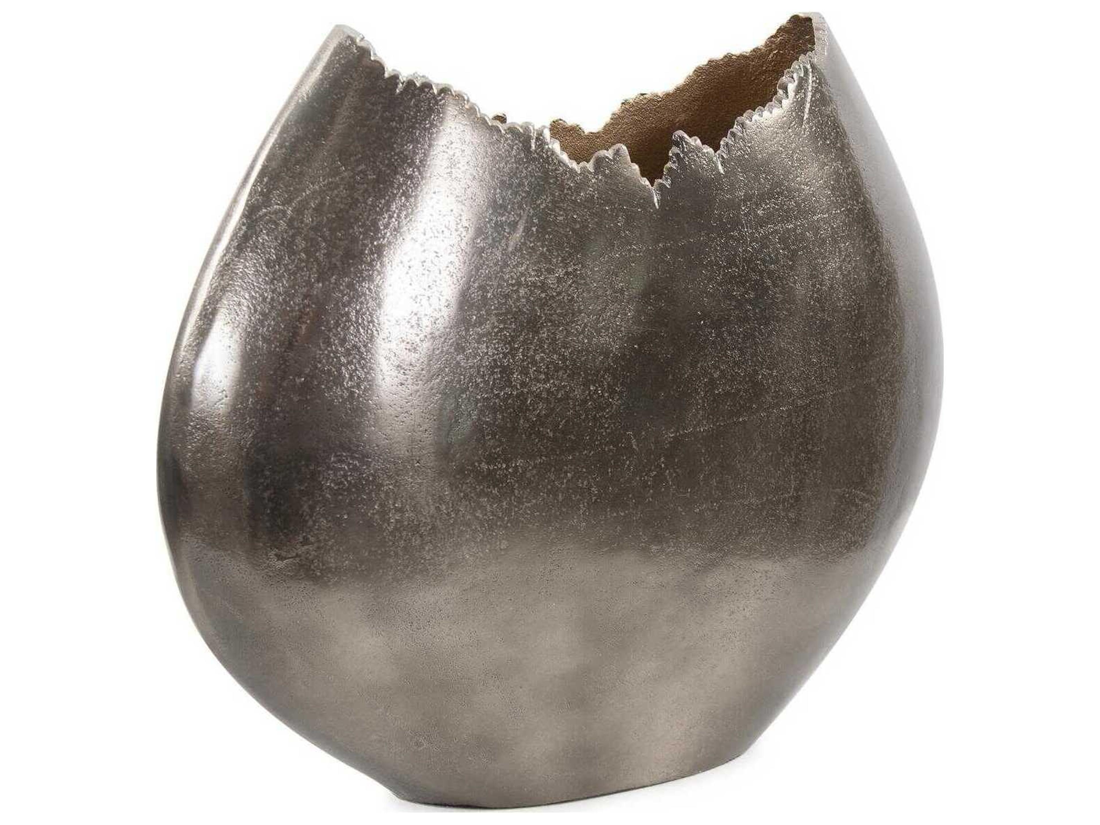 Howard Elliott Baniff Bronze Jagged Edged Disc Vase