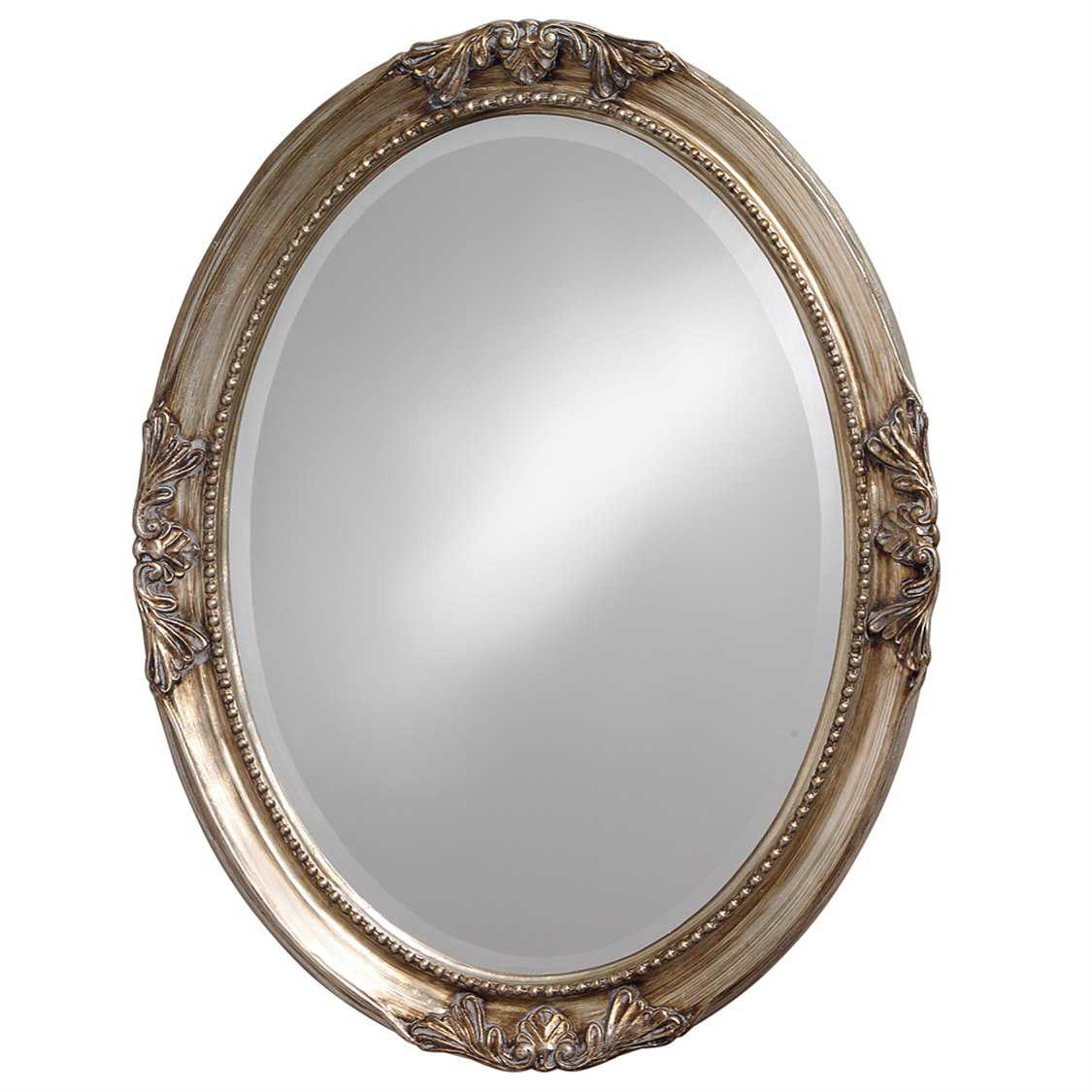 Howard Elliott Queen Ann Antique Silver Leaf Wall Mirror