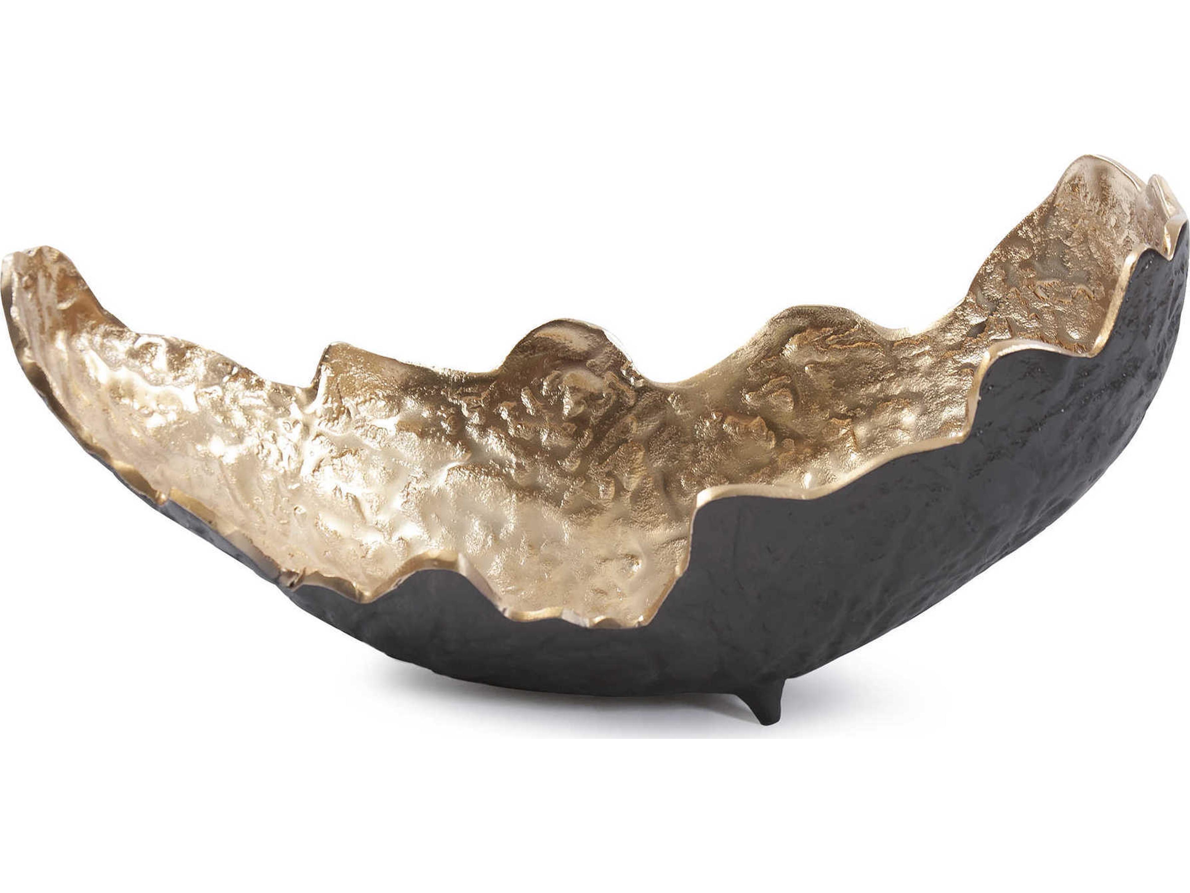Howard Elliott Accessory Black / Gold 19" Decorative Bowl