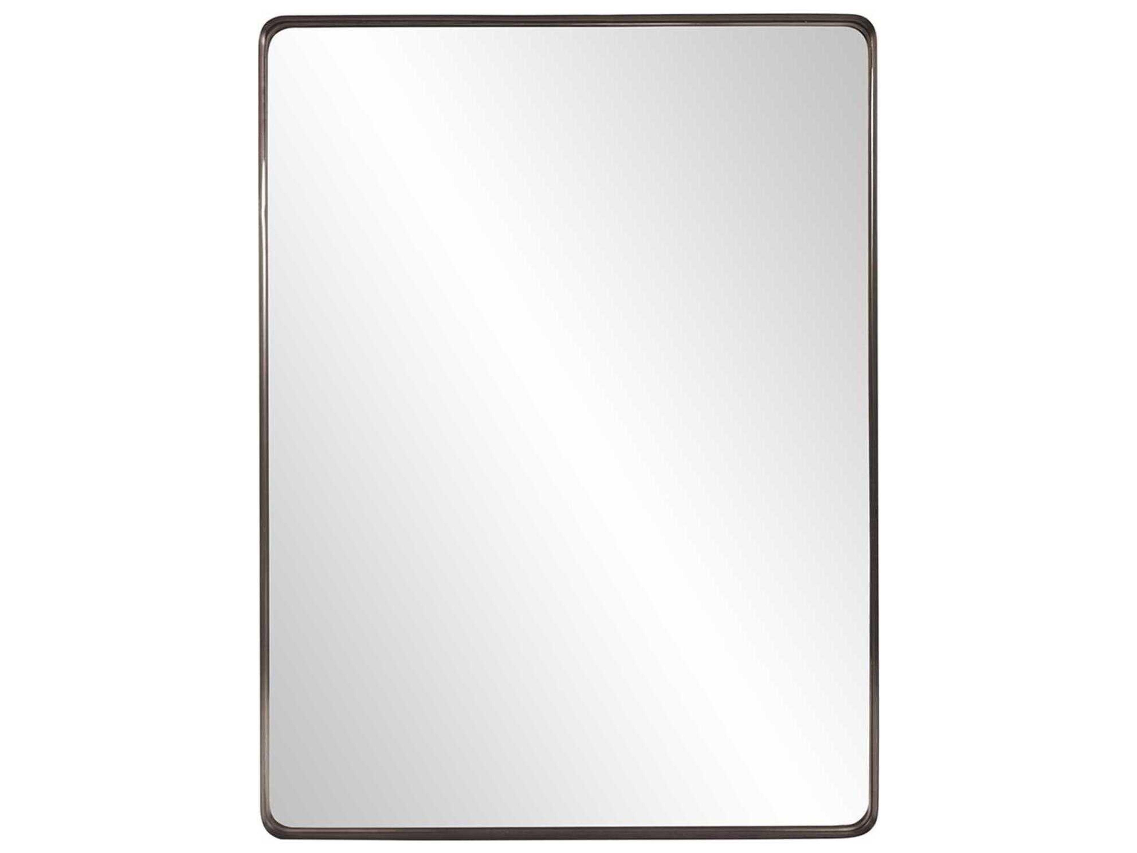 Howard Elliott Steele Brass Rectangular Wall Mirror