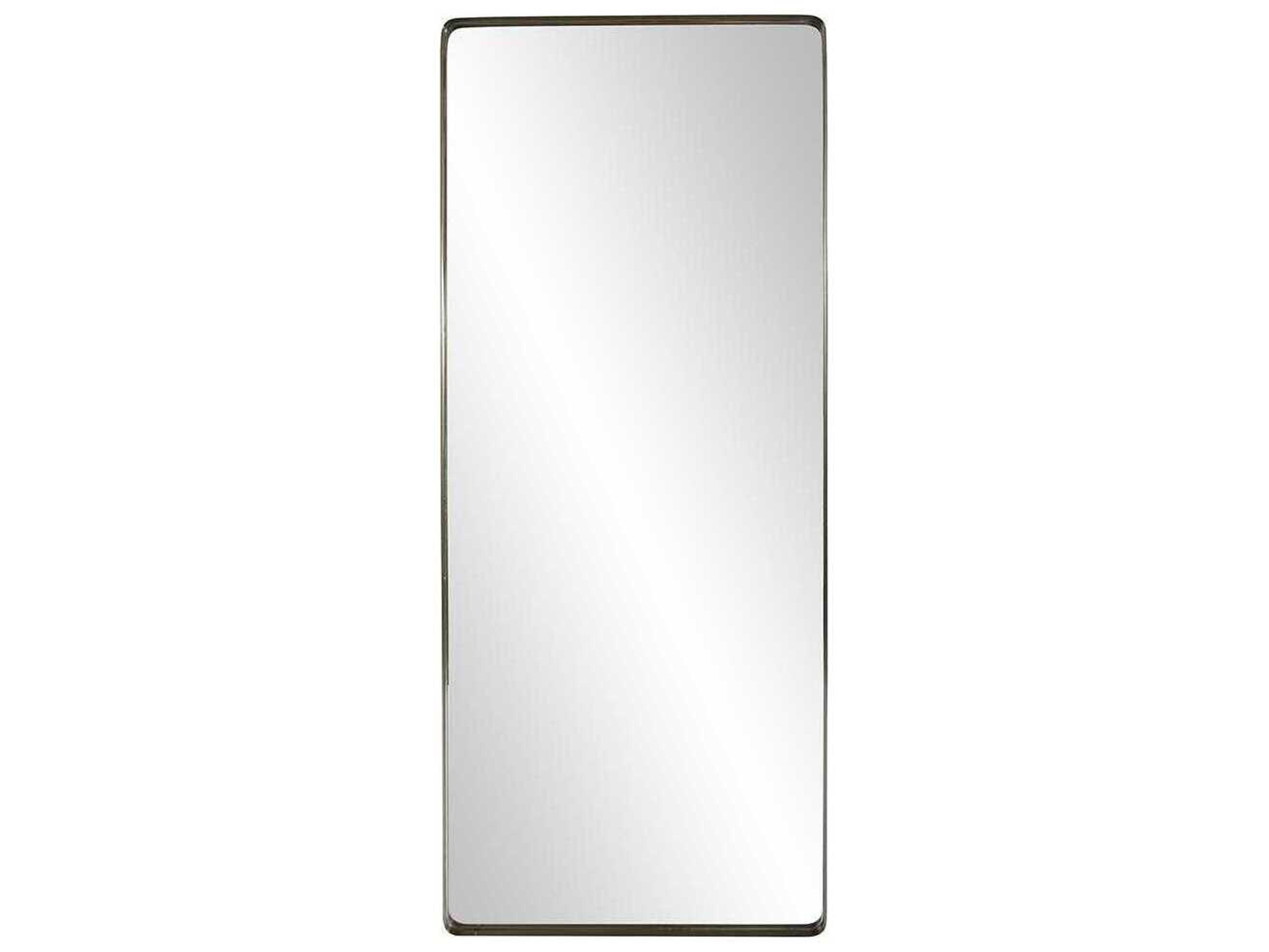 Howard Elliott Steele Oversize Brass Rectangular Wall Mirror