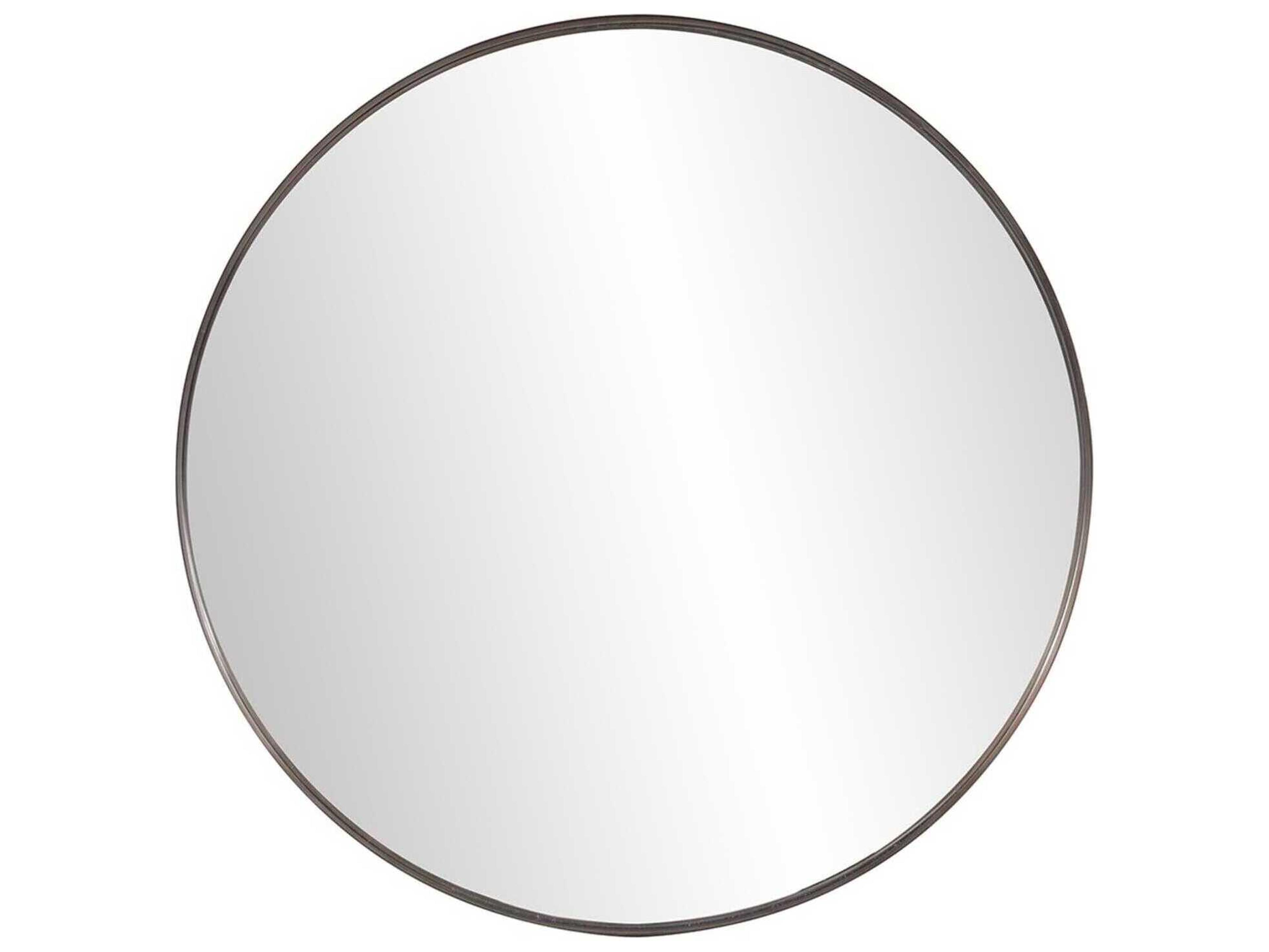 Howard Elliott Steele Brass Round Wall Mirror