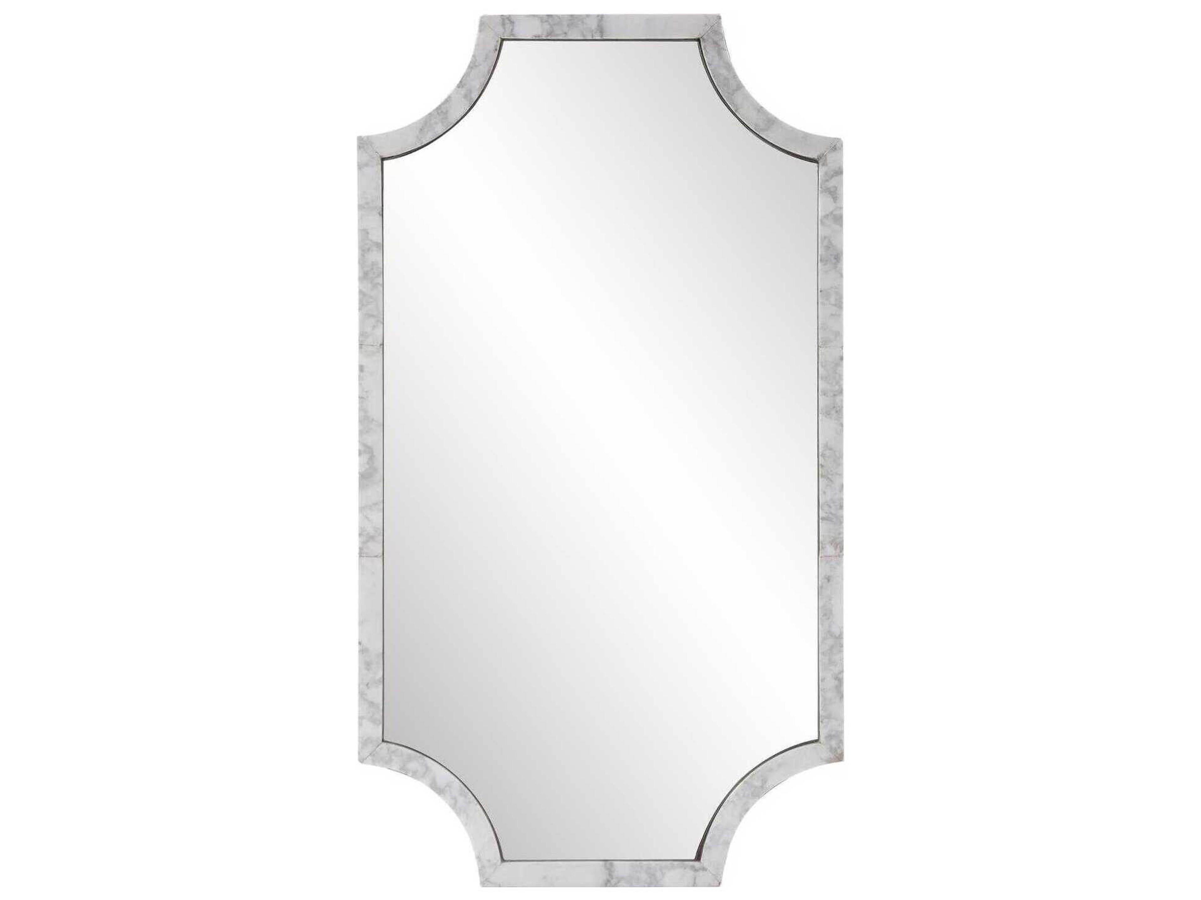 Howard Elliott Makrana White Gray Wall Mirror