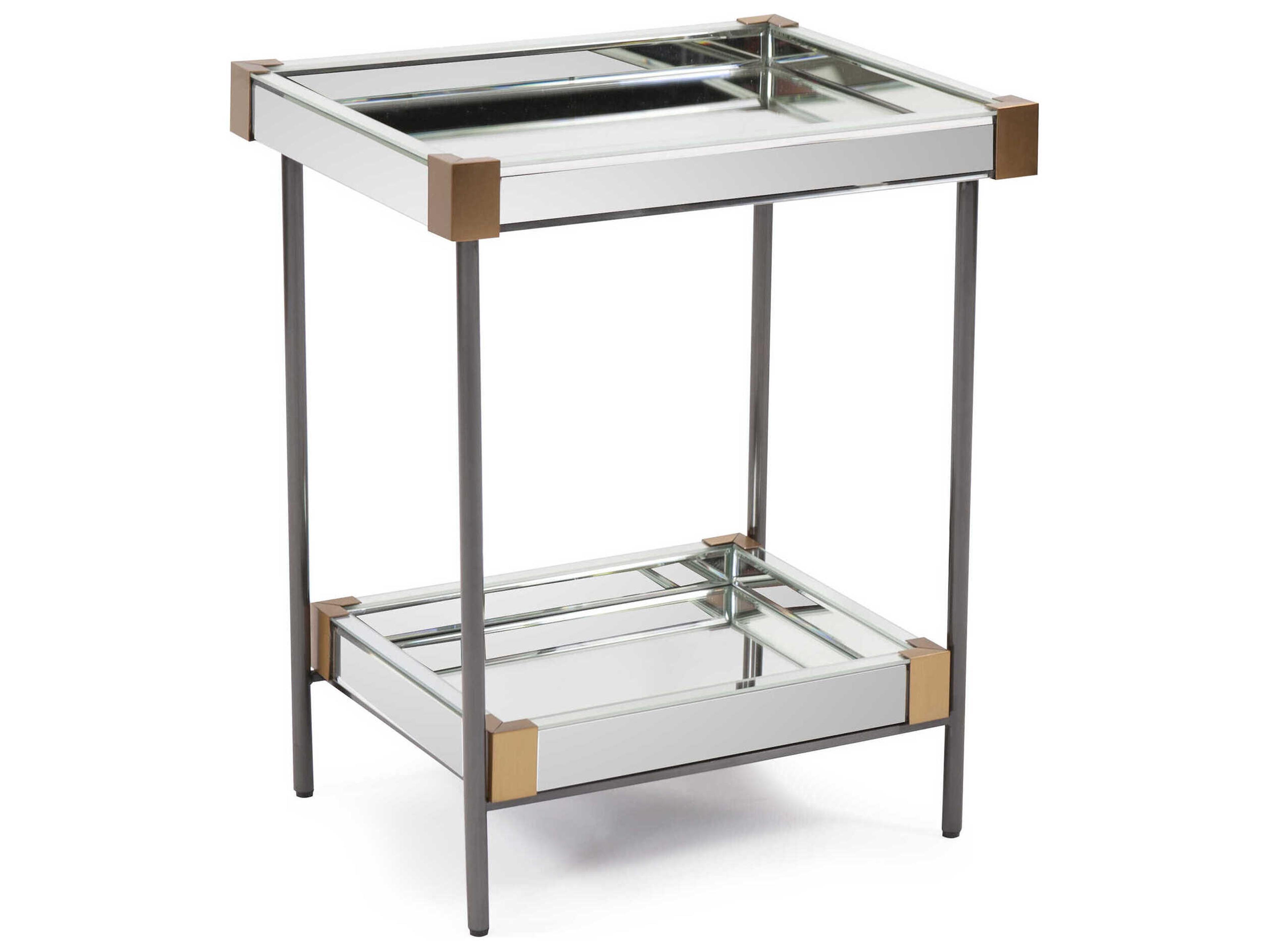 Howard Elliott Elaine Rectangular Mirror End Table