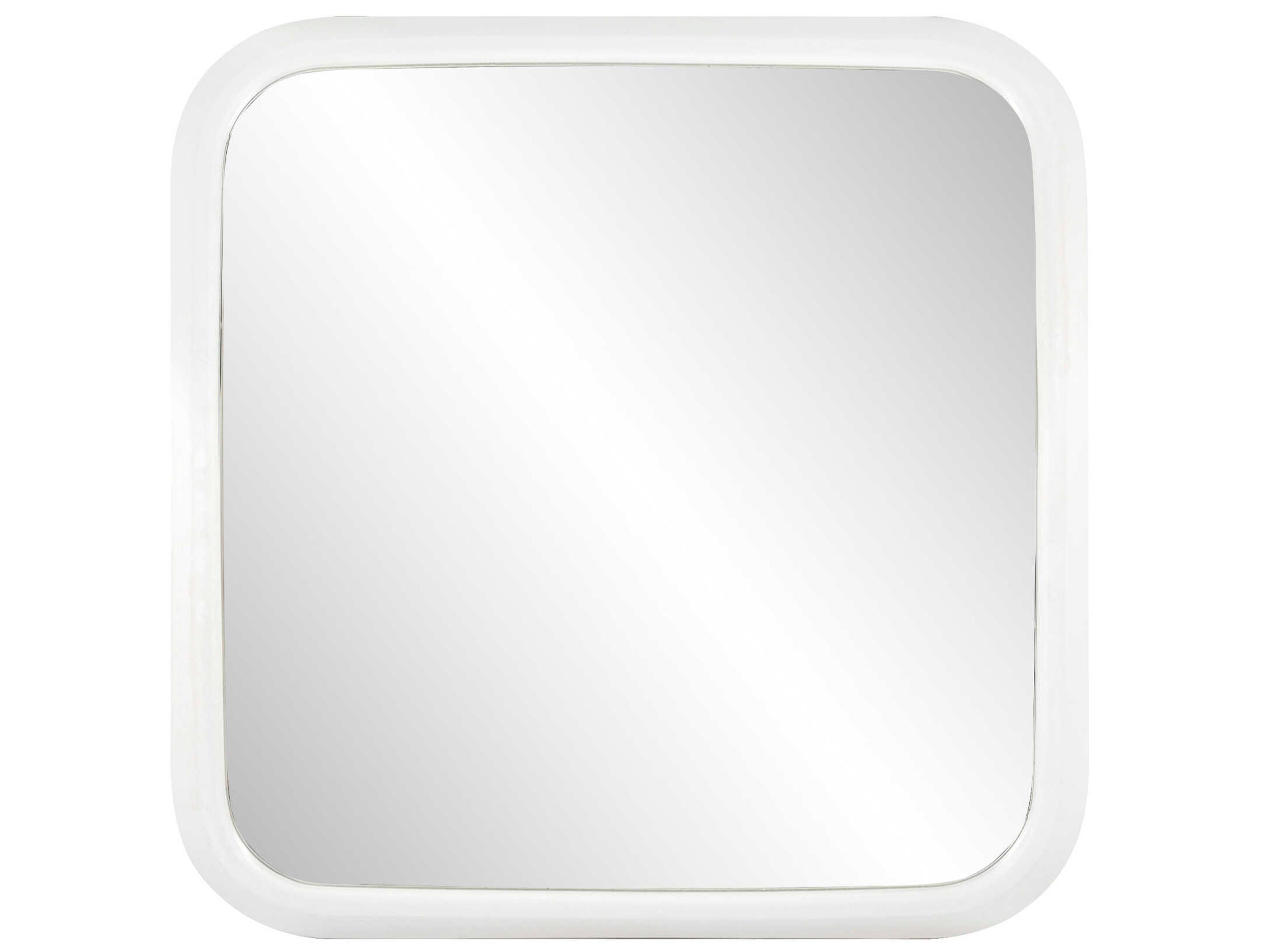 Howard Elliott Templeton Matte White Square Wall Mirror