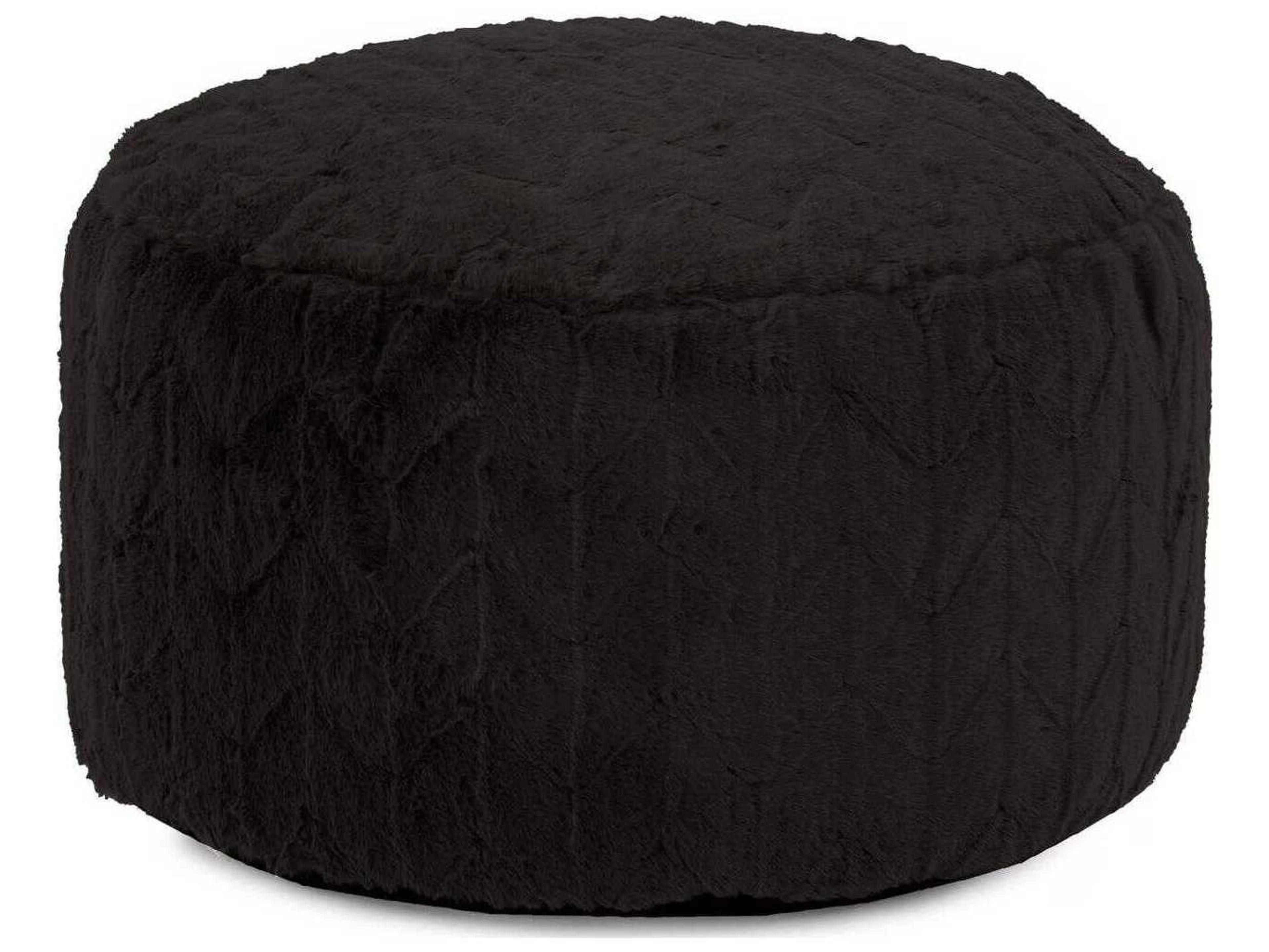 Howard Elliott Angora Ebony Foot Pouf