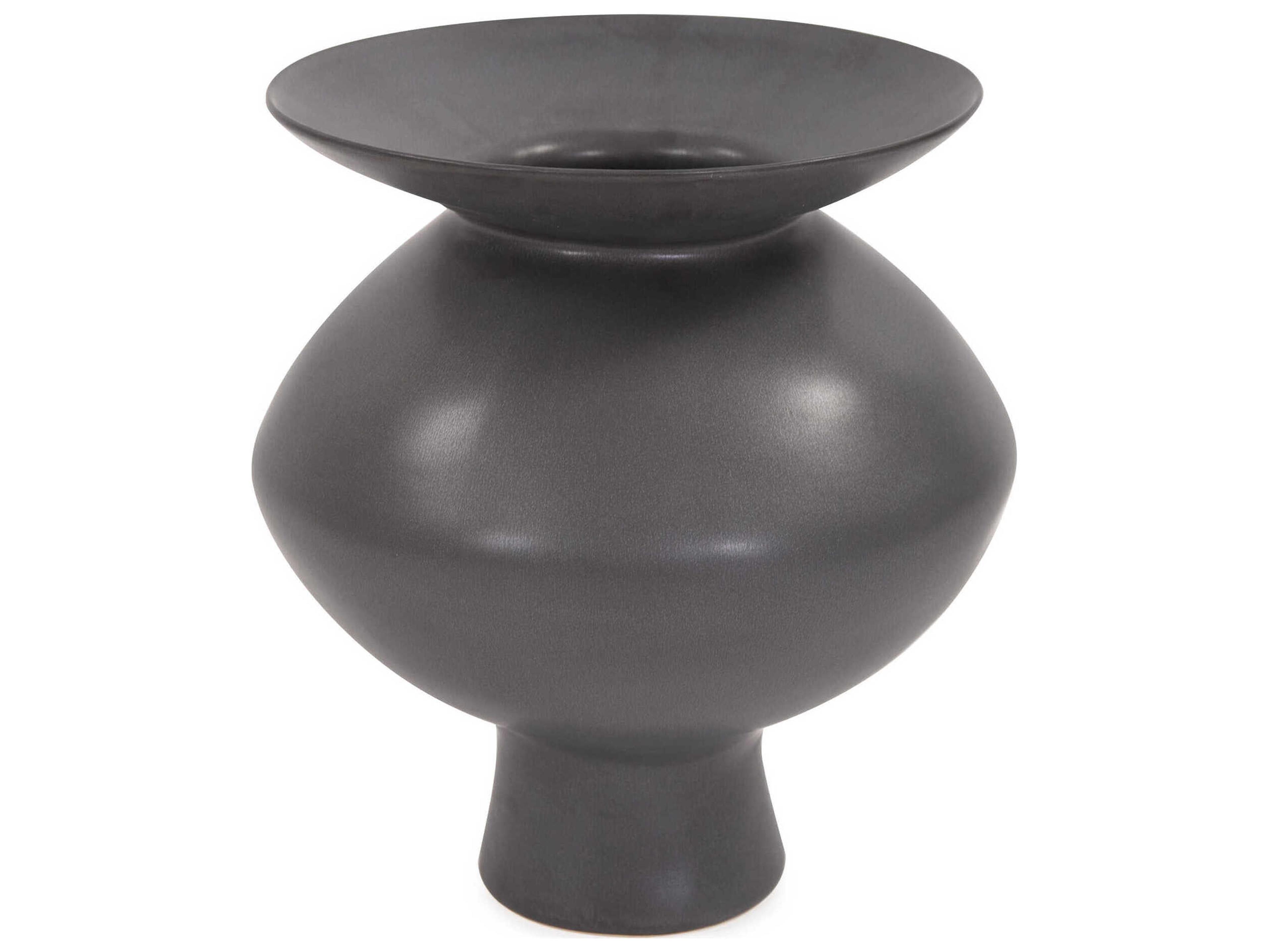 Howard Elliott Graphite Flared Vase