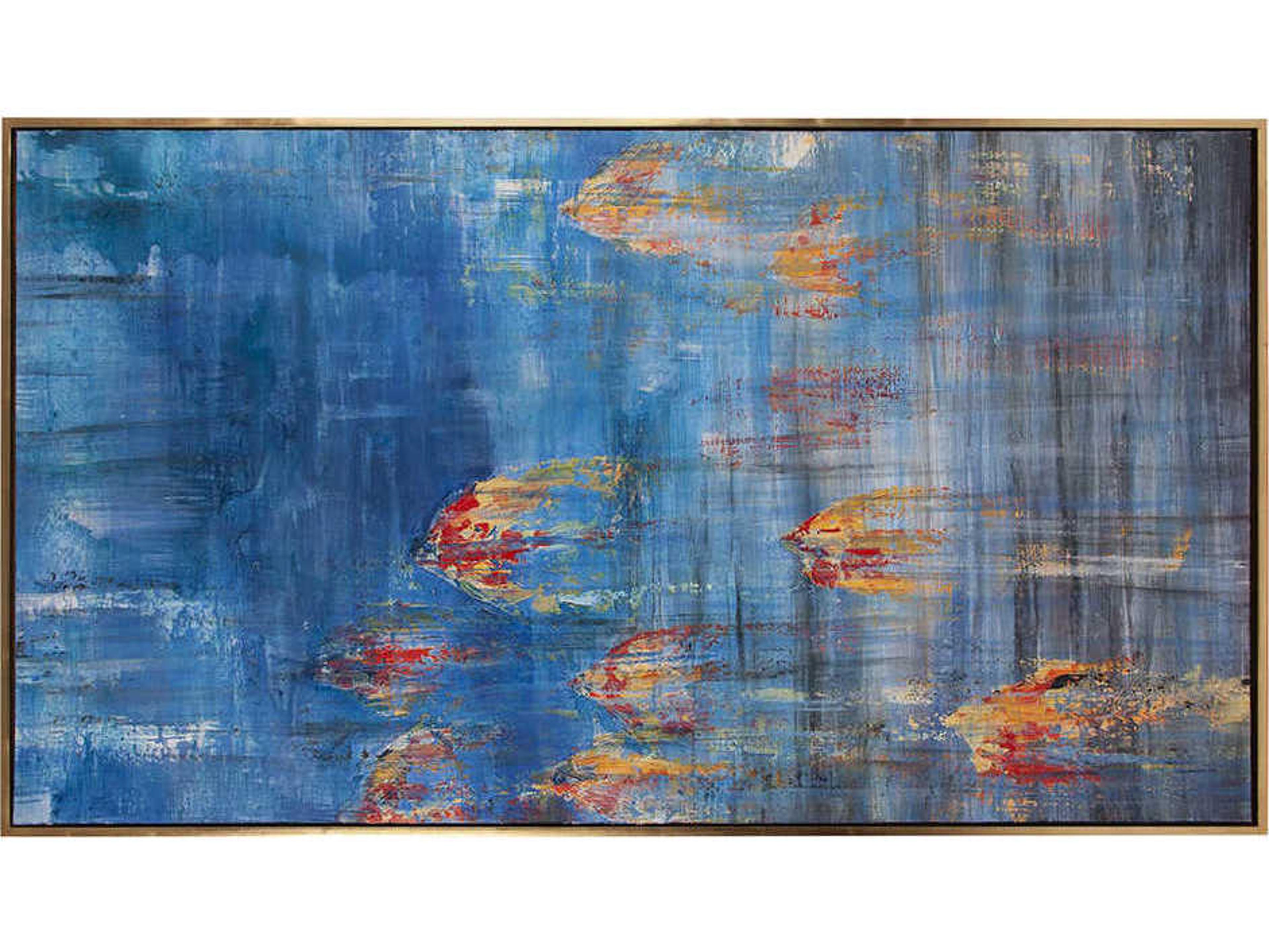 Howard Elliott Caribbean Sea #2 Hand Painted Canvas Wall Art