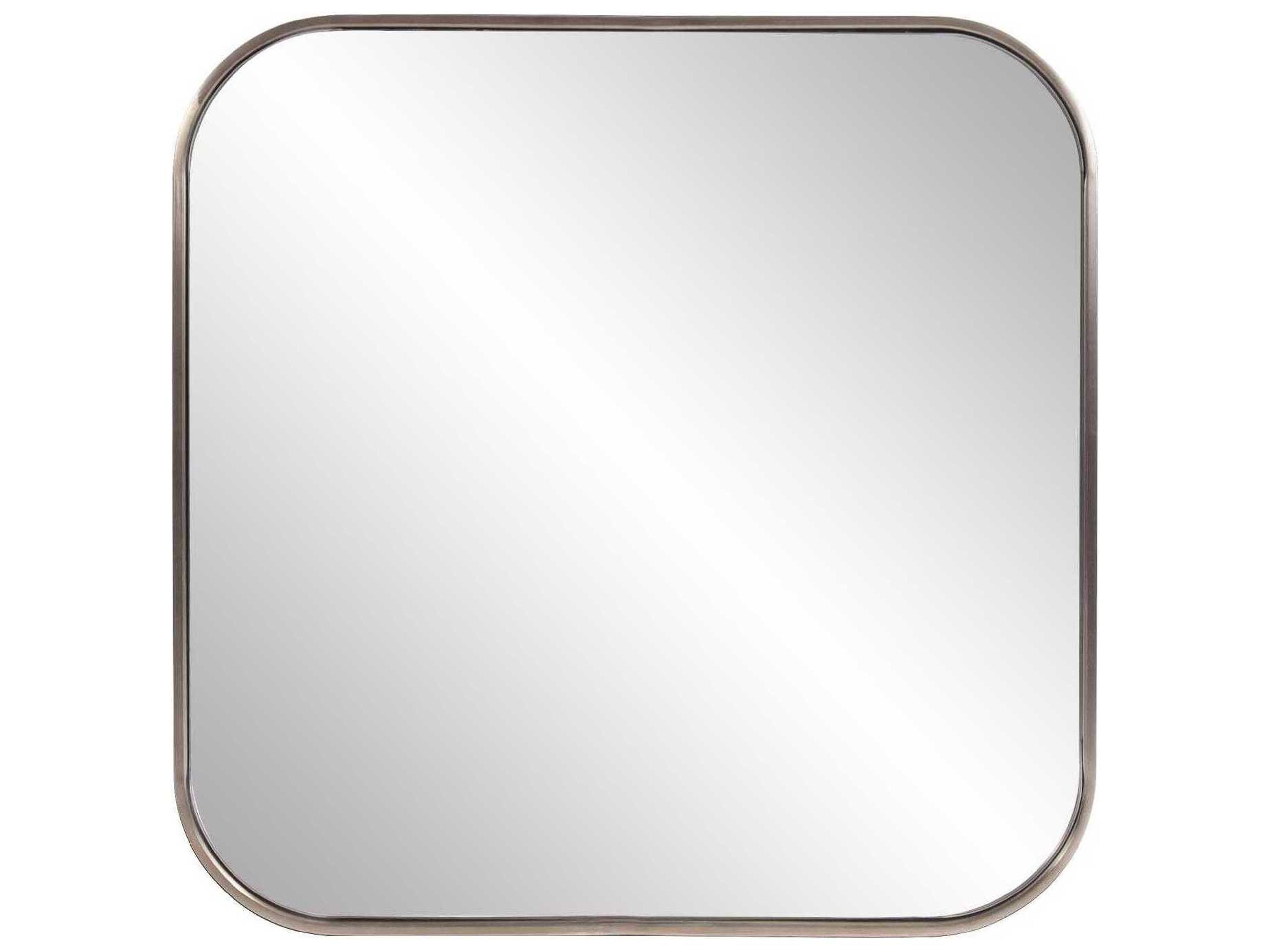 Howard Elliott Copenhagen Brass Square Wall Mirror