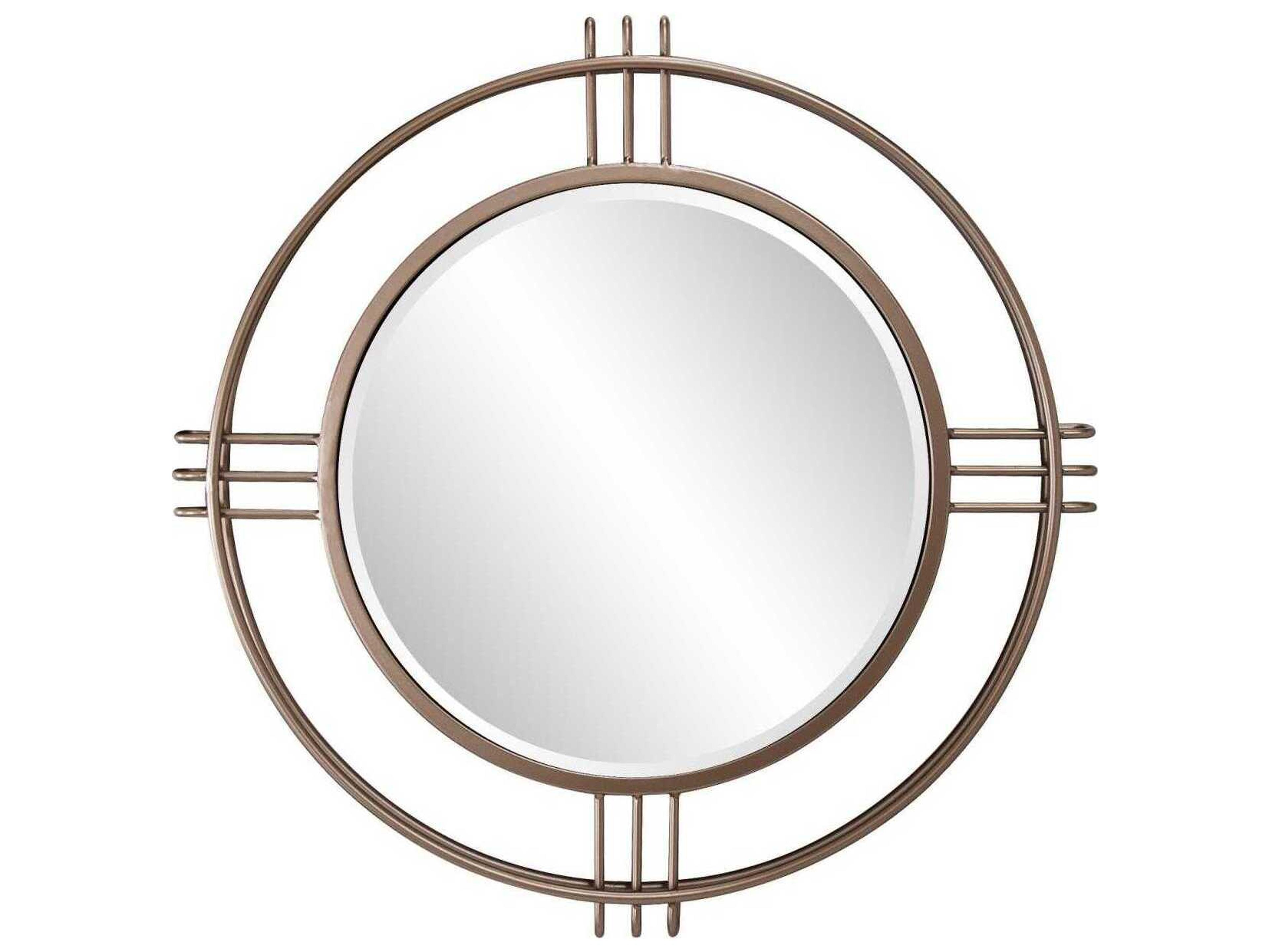 Howard Elliott Cullen Bronze Round Wall Mirror