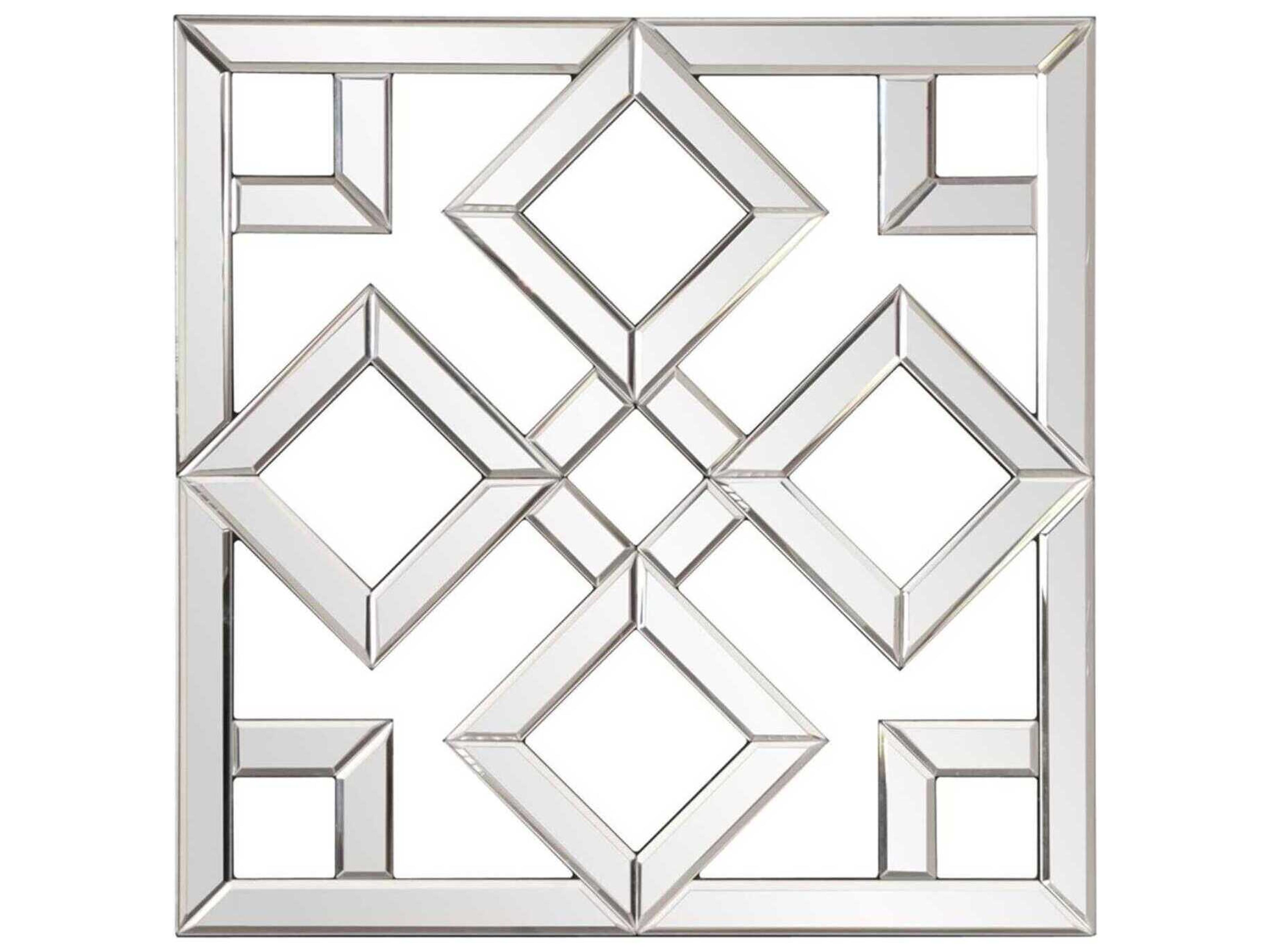 Howard Elliott Moira Silver Square Wall Mirror
