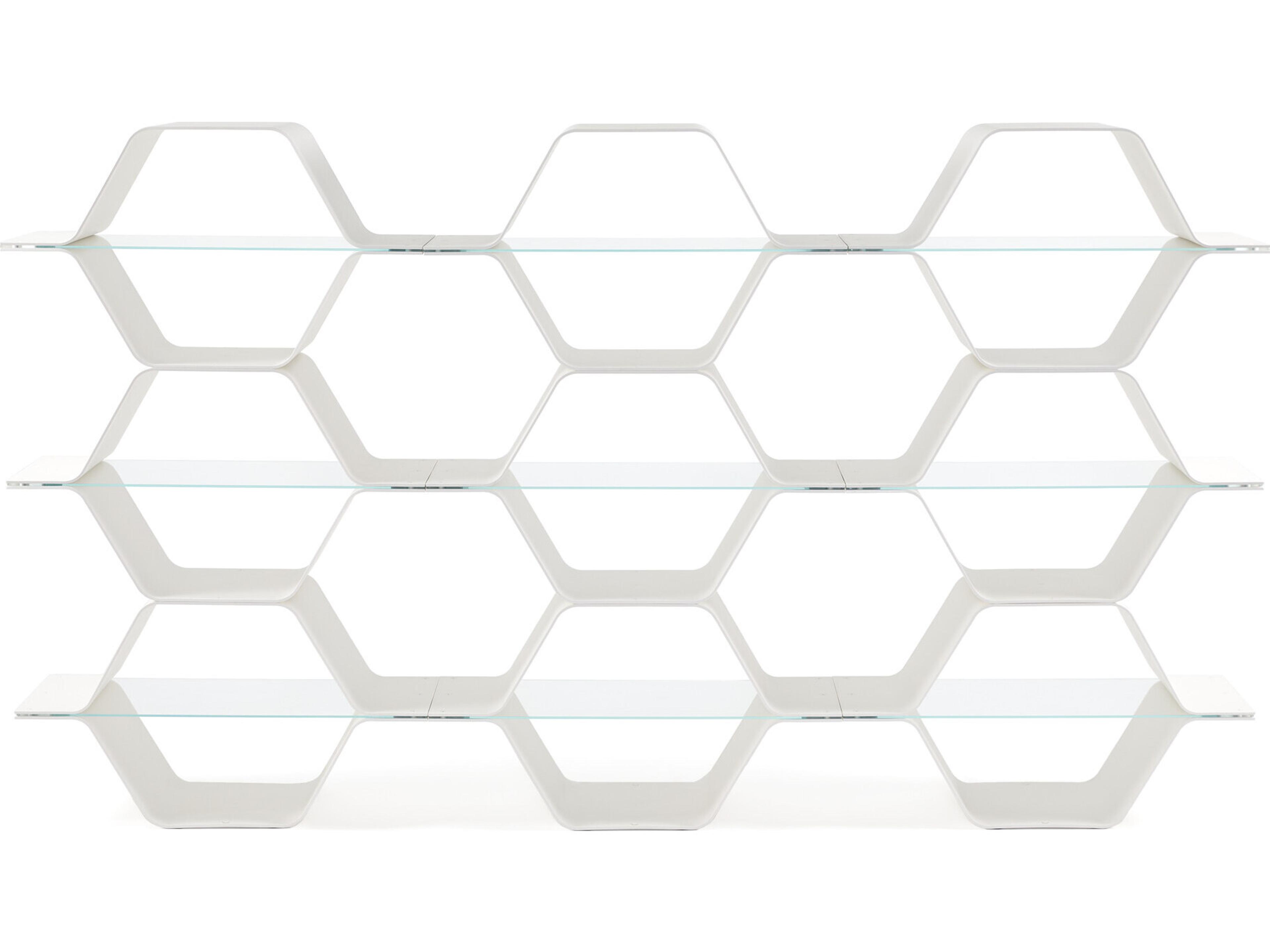 Heller Honeycomb Modular Shelving - White - Configuration F