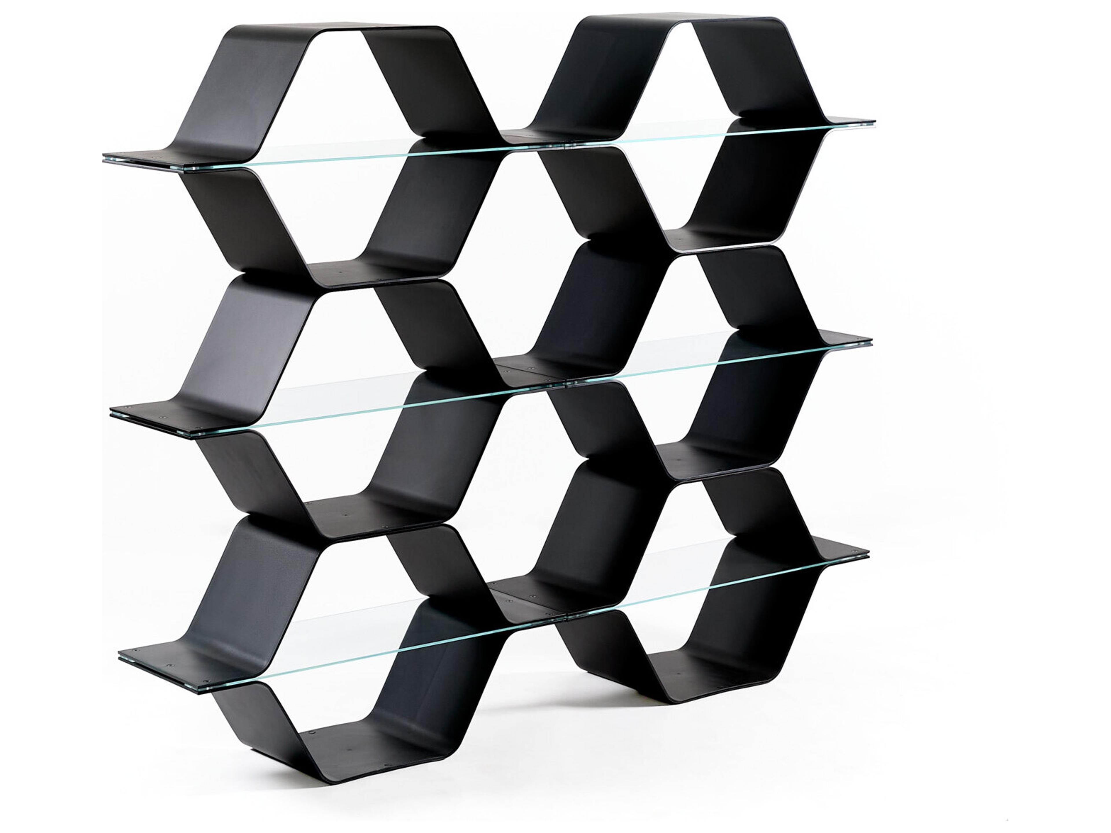 Heller Honeycomb Modular Shelving - Black - Configuration D