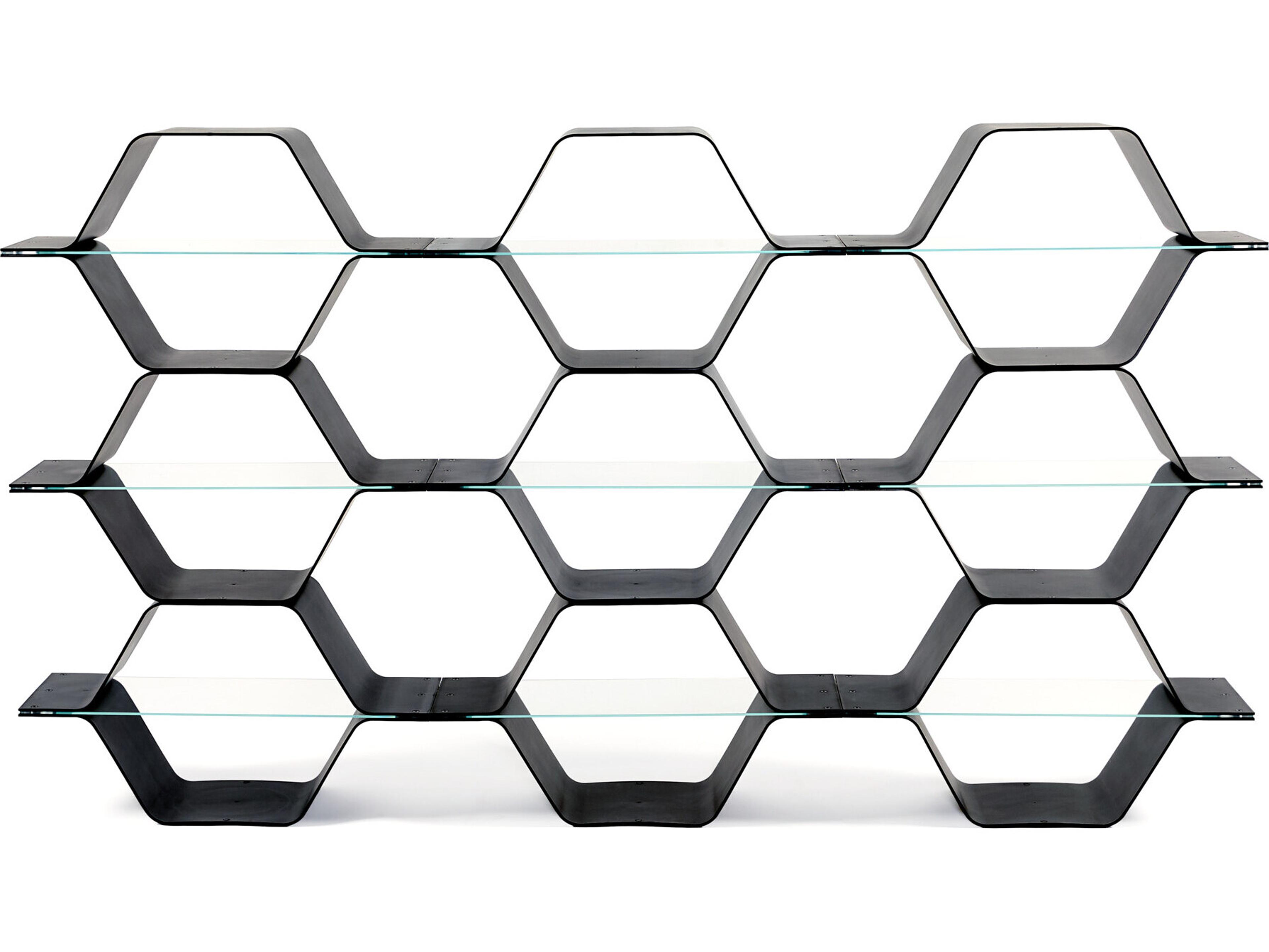 Heller Honeycomb Modular Shelving - Black - Configuration F