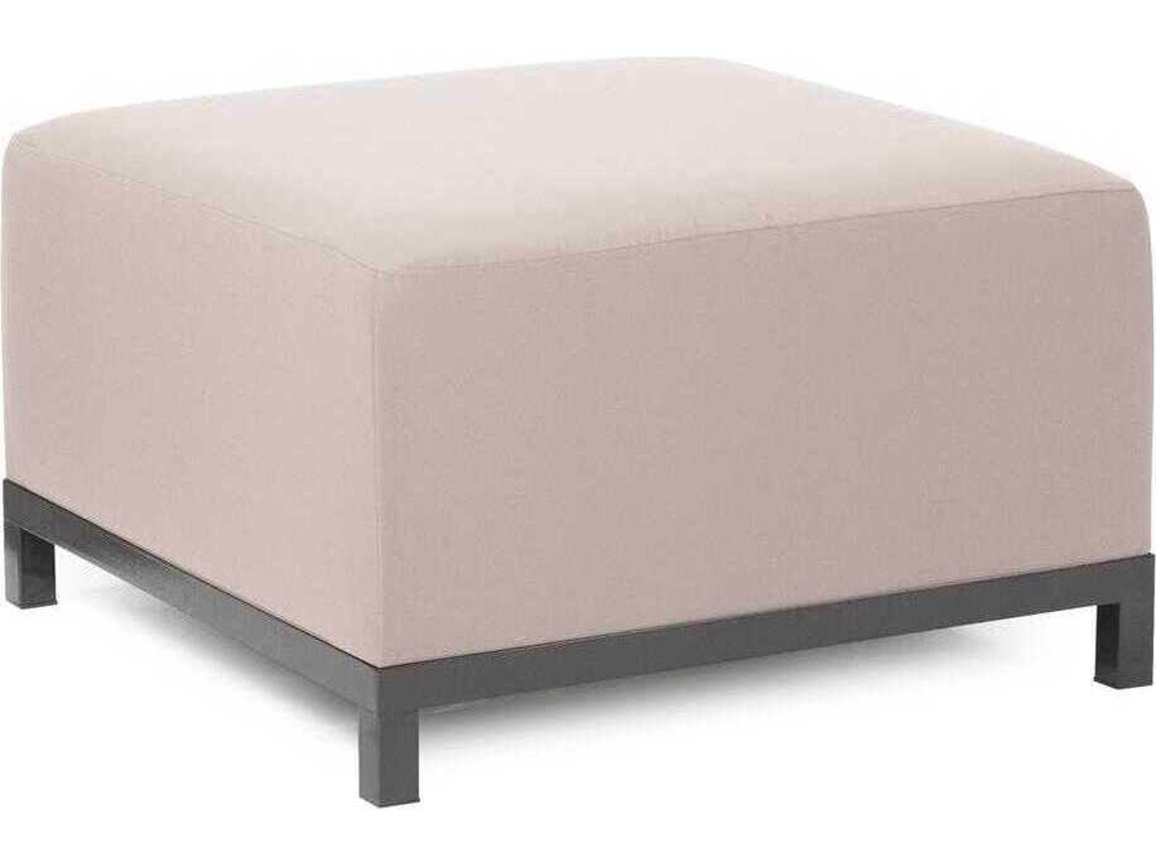 Howard Elliott Outdoor Axis Seascape Sand Fabric Cushion Ottoman