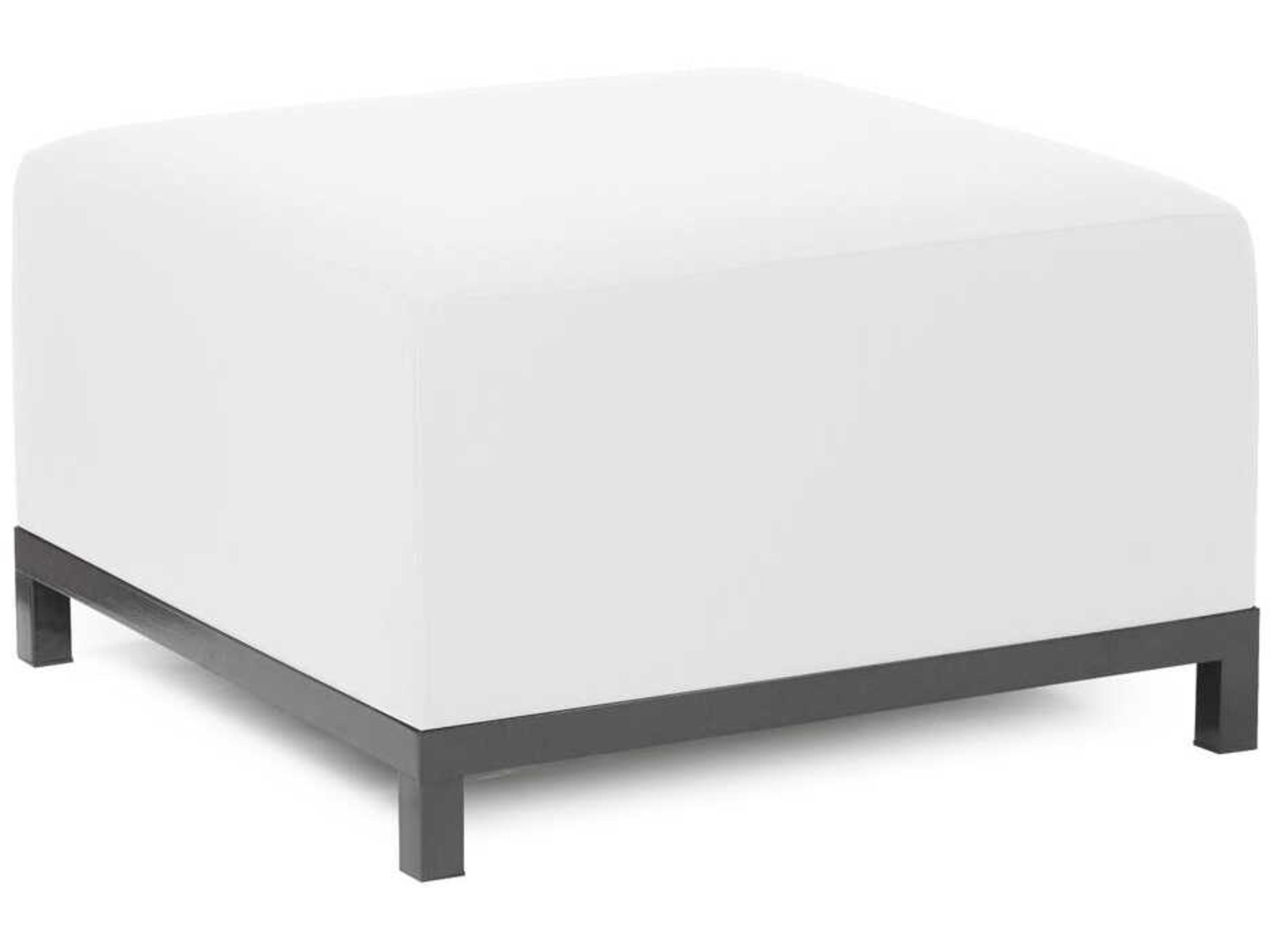 Howard Elliott Outdoor Axis Seascape Natural Fabric Cushion Ottoman