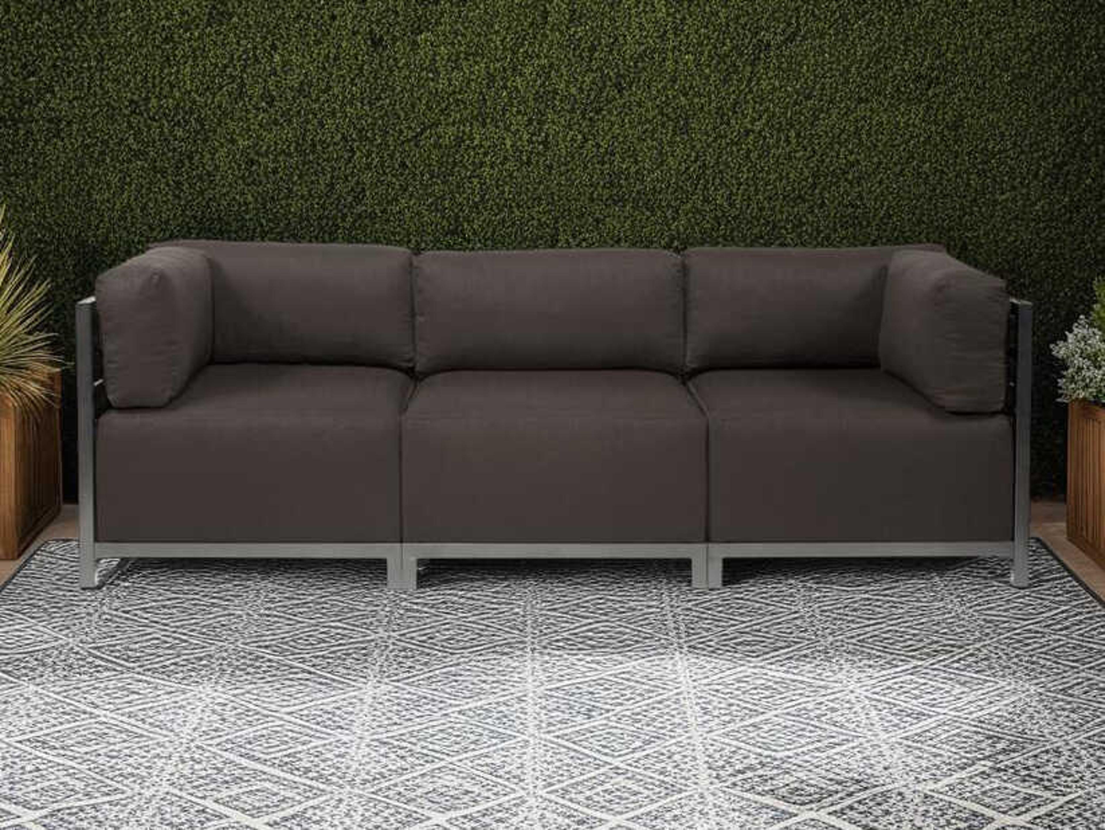 Axis Seascape Charcoal Fabric Cushion Sofa