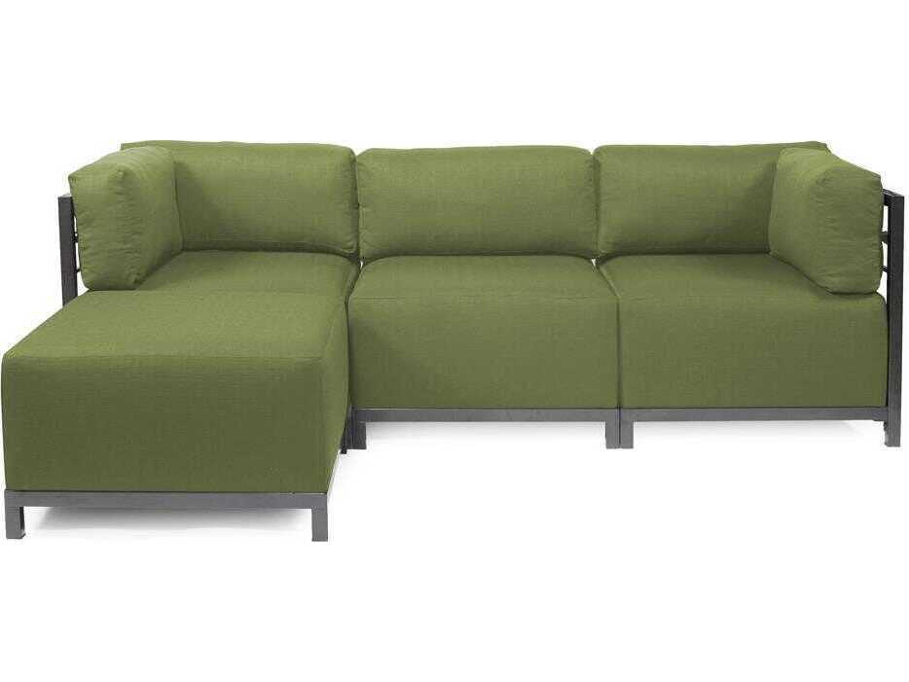 Howard Elliott Outdoor Axis Seascape Moss Fabric Cushion Lounge Set