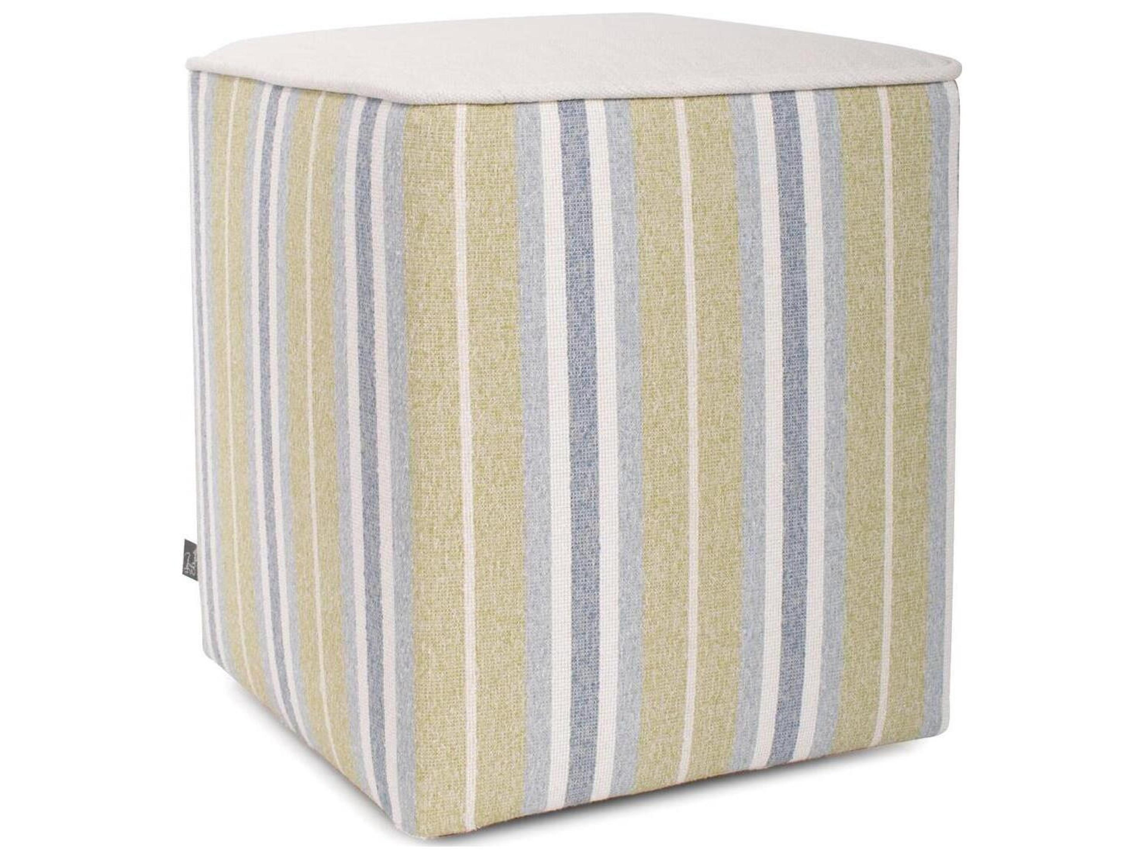 Universal Dune Moss Fabric Cushion Ottoman