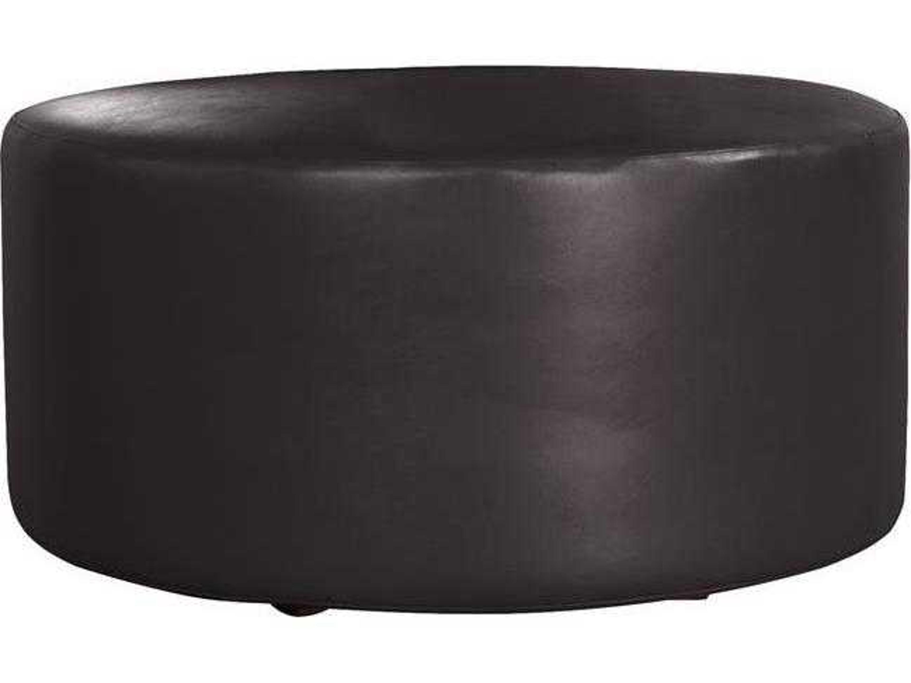 Howard Elliott Outdoor Patio Atlantis Black Recycled Plastic Cushion Ottoman