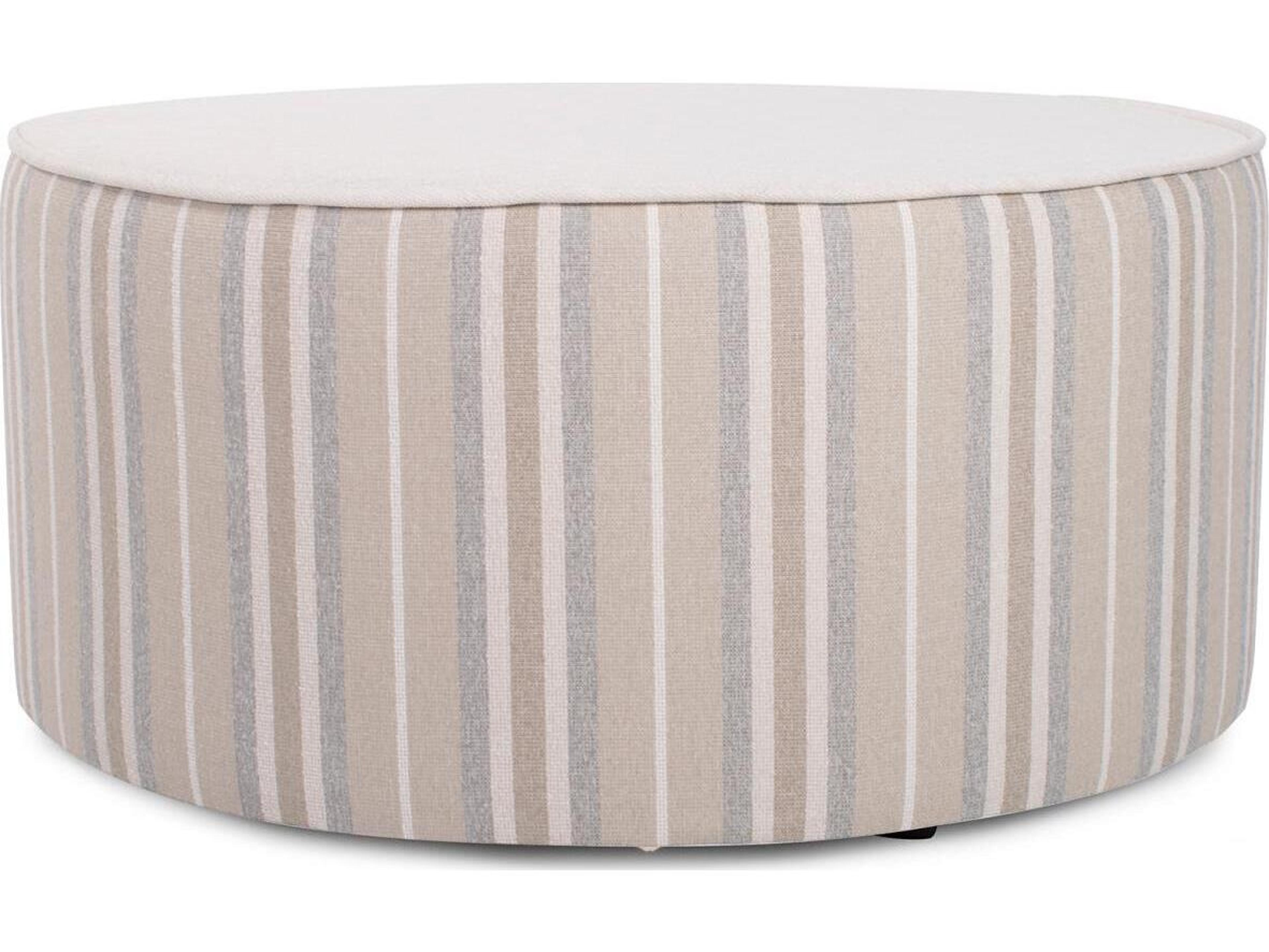 Universal Dune Sand Fabric Cushion Ottoman
