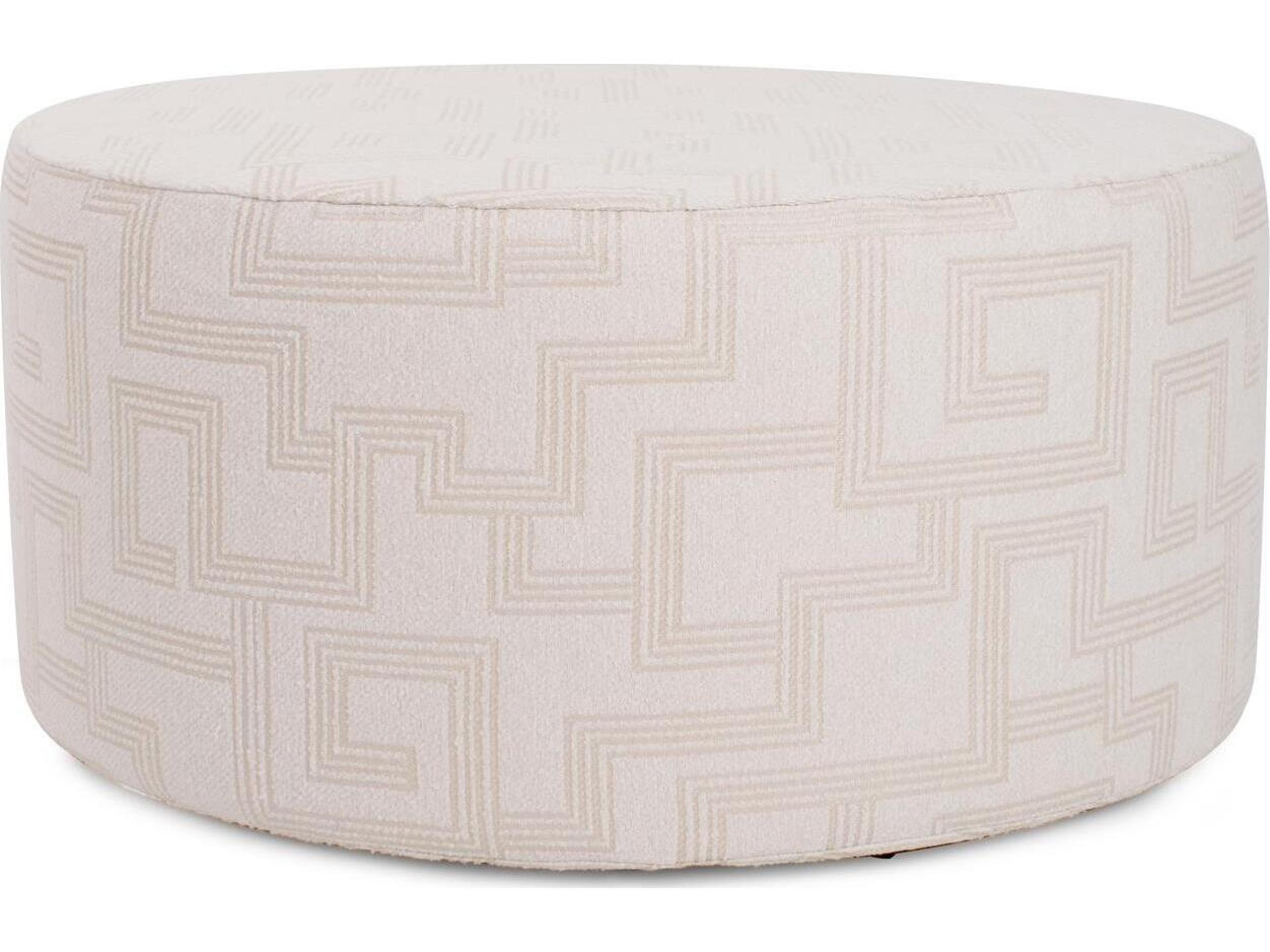 Universal Syros Natural Fabric Cushion Ottoman