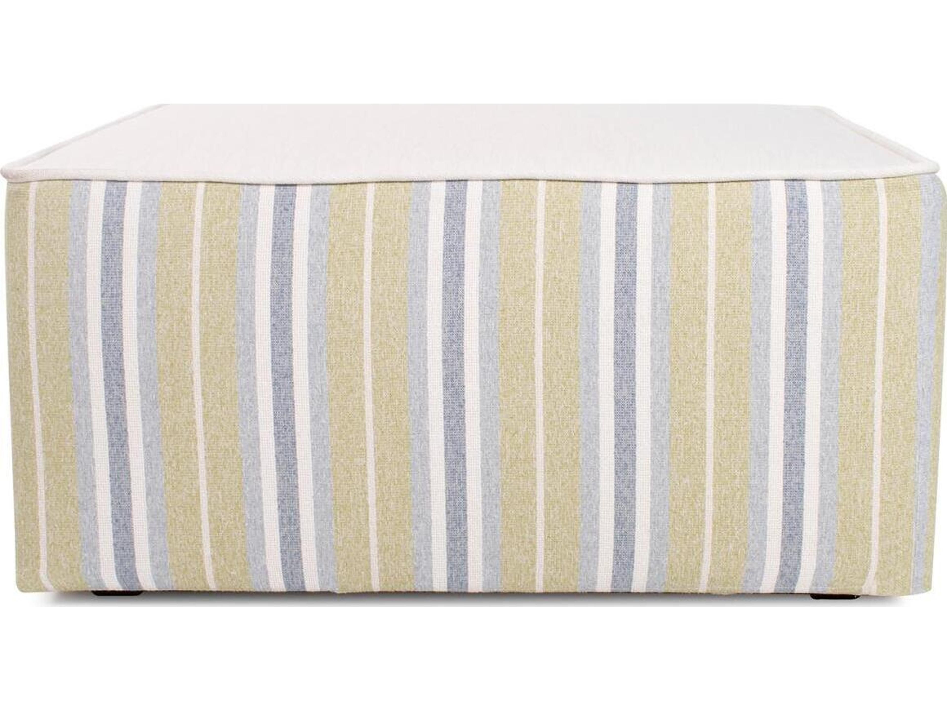 Universal Dune Moss Fabric Cushion Ottoman