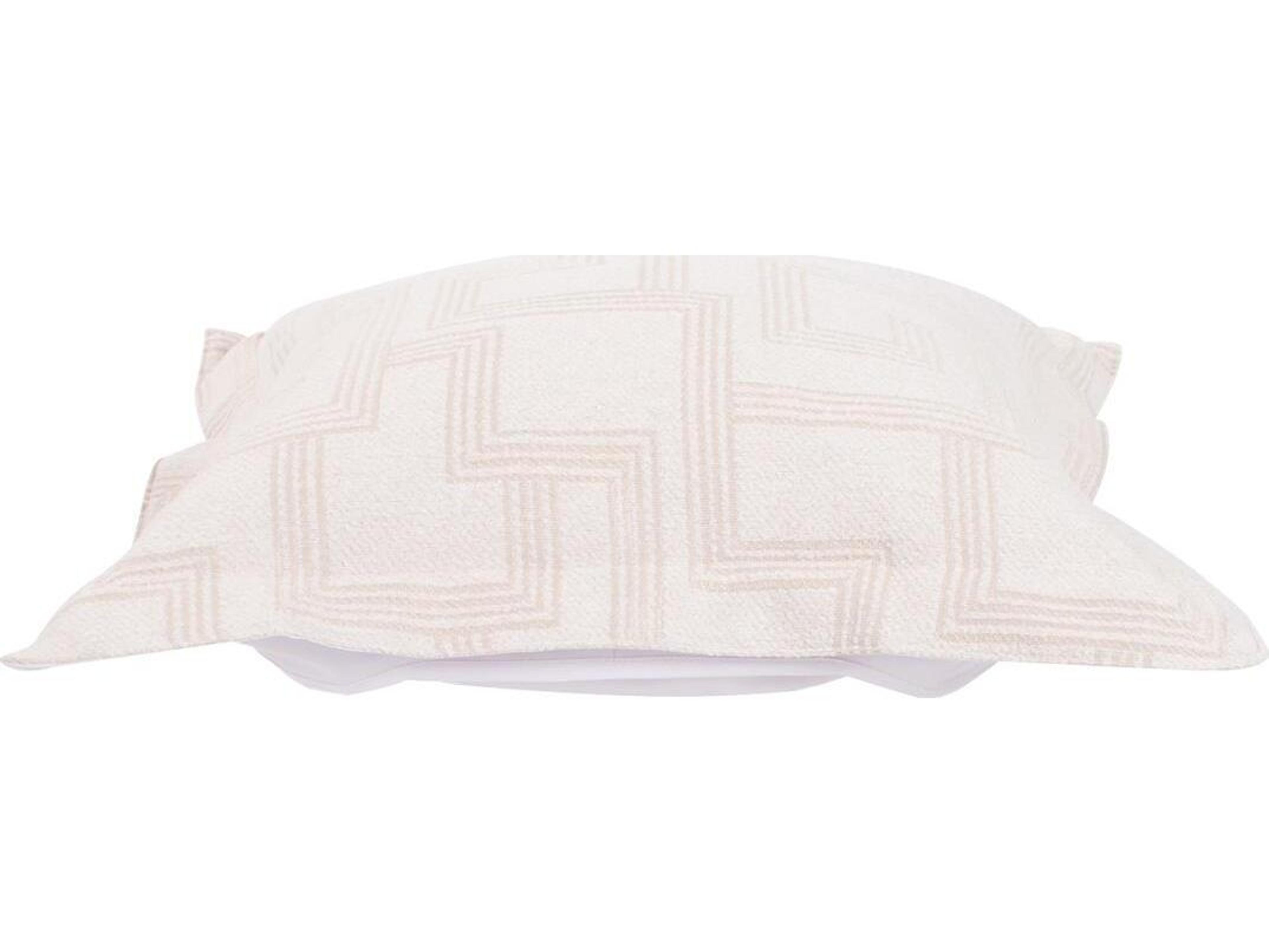 Howard Elliott Outdoor Puff Syros Natural Ottoman Cover and Cushion