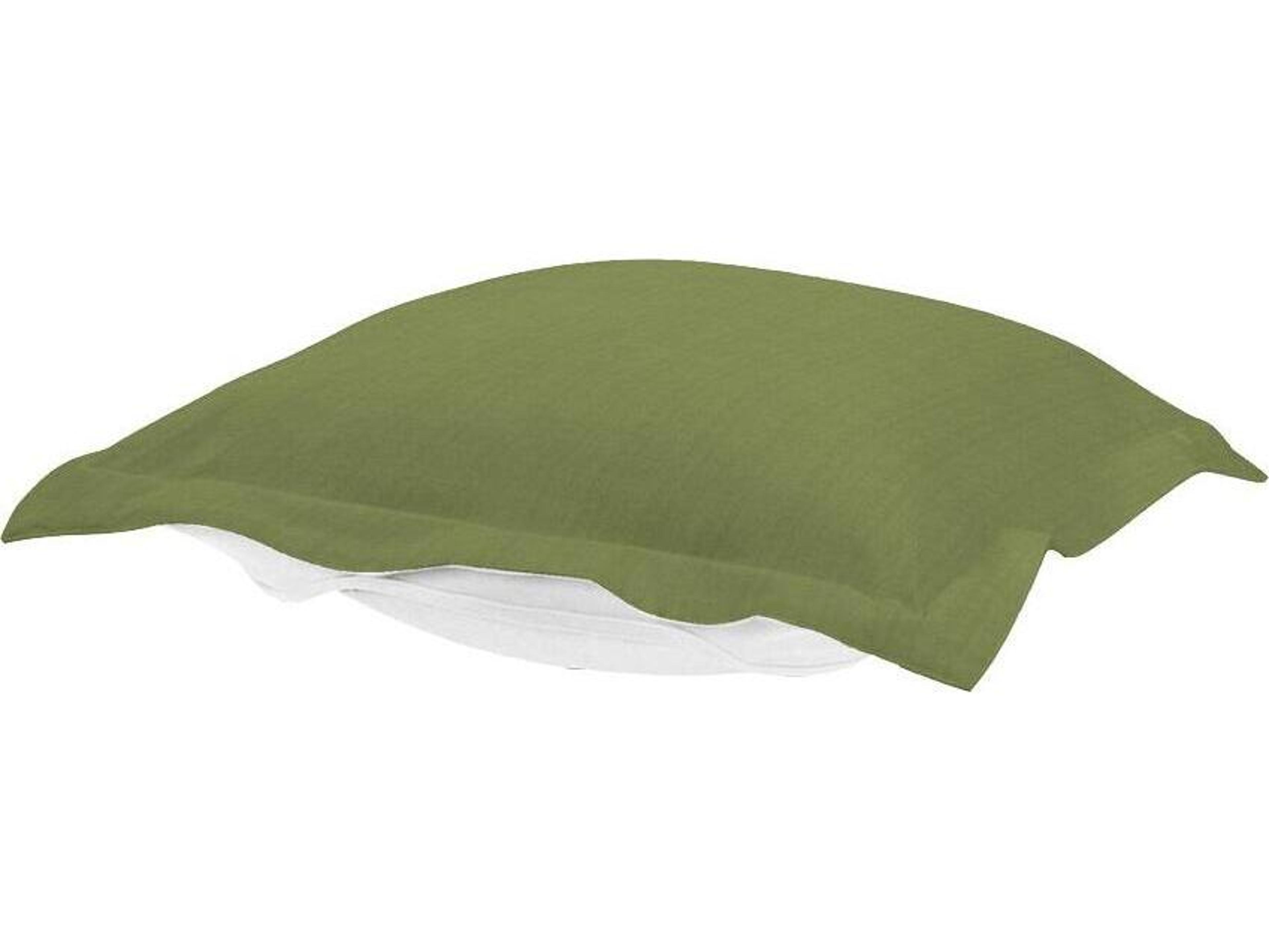 Howard Elliott Outdoor Puff Seascape Moss Ottoman Cover and Cushion