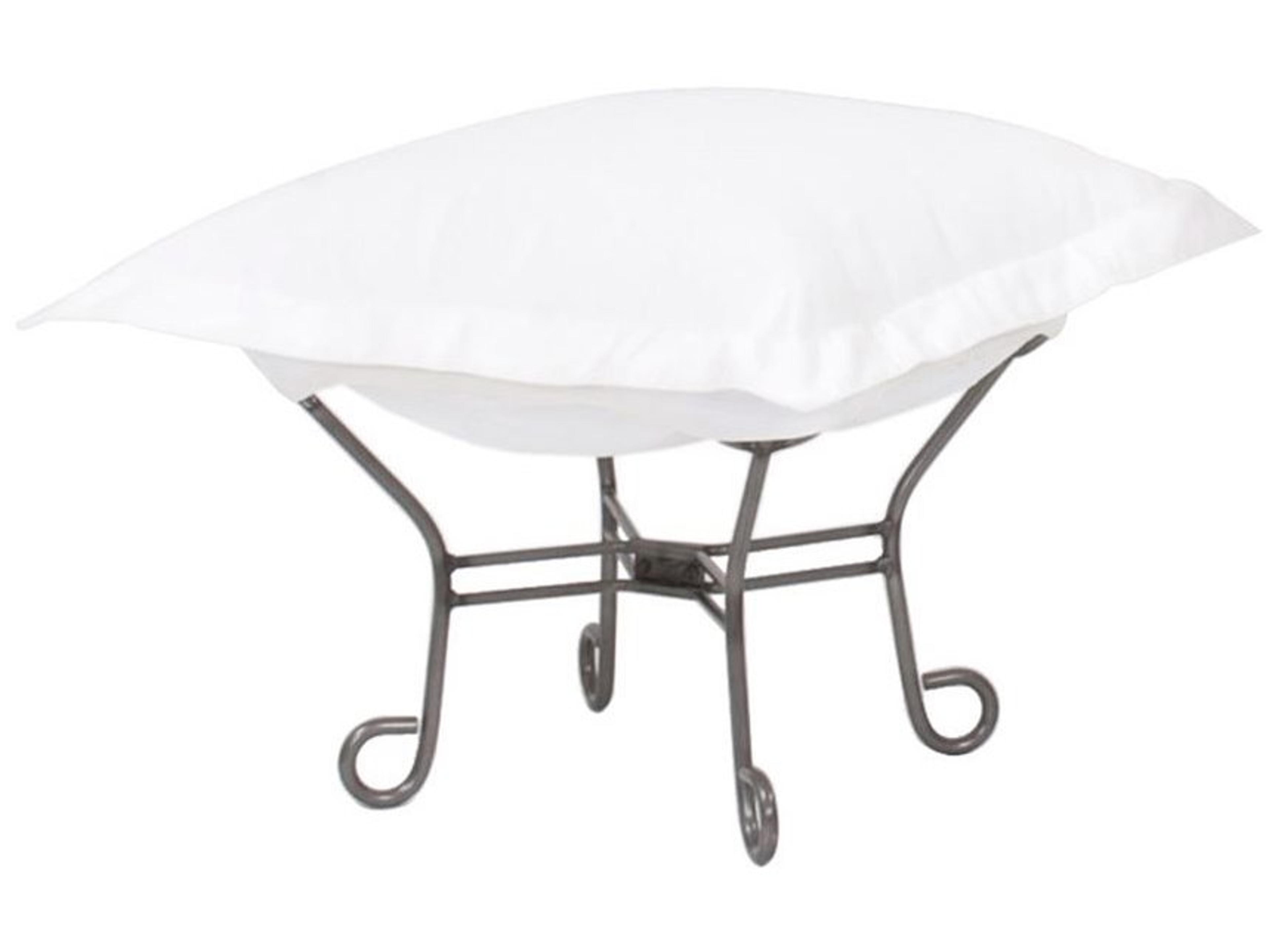 Howard Elliott Outdoor Puff Scroll Seascape Natural Fabric Cushion Ottoman