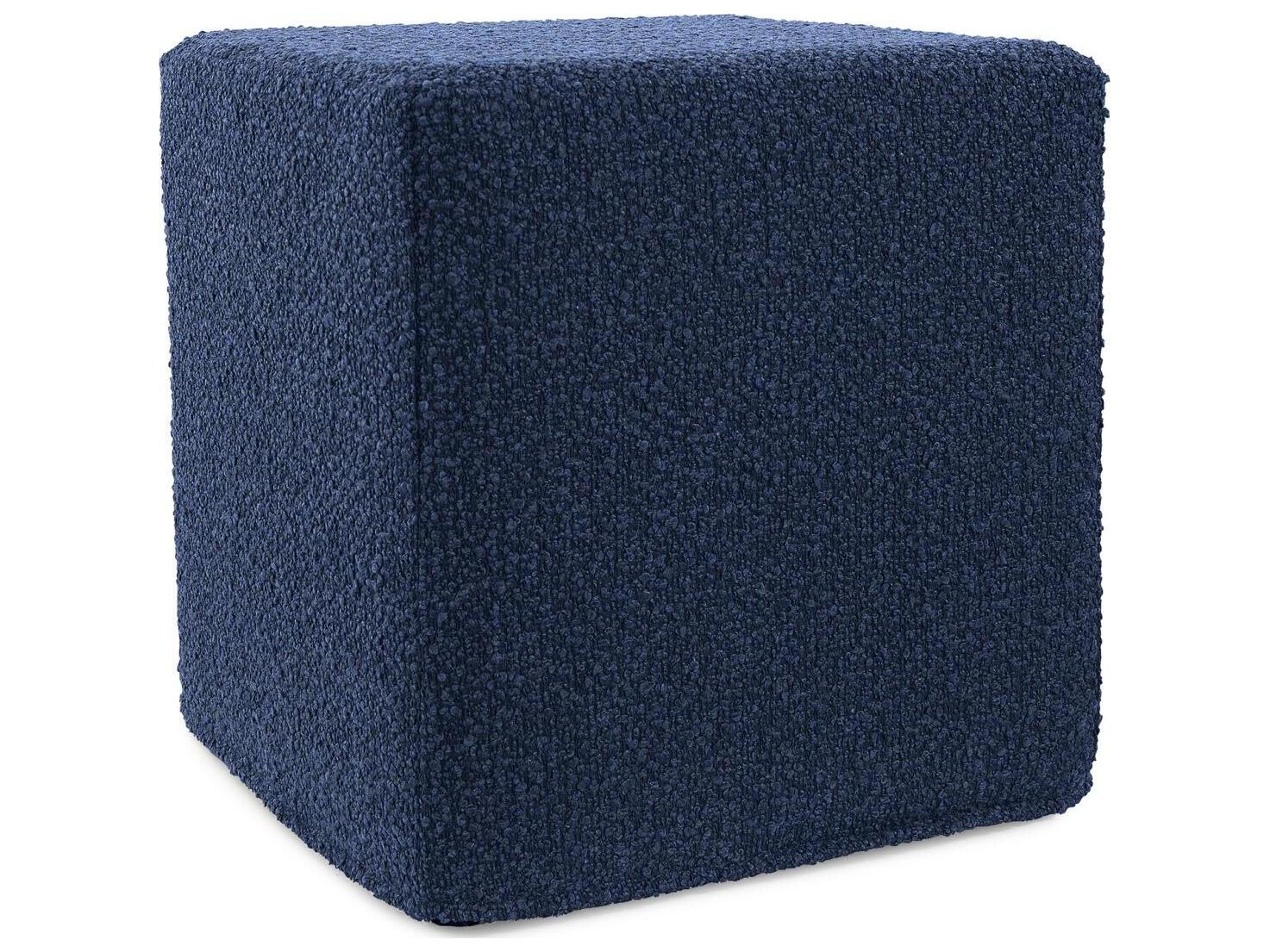 Howard Elliott Outdoor No Tip Alicante Indigo Fabric Cushion Ottoman