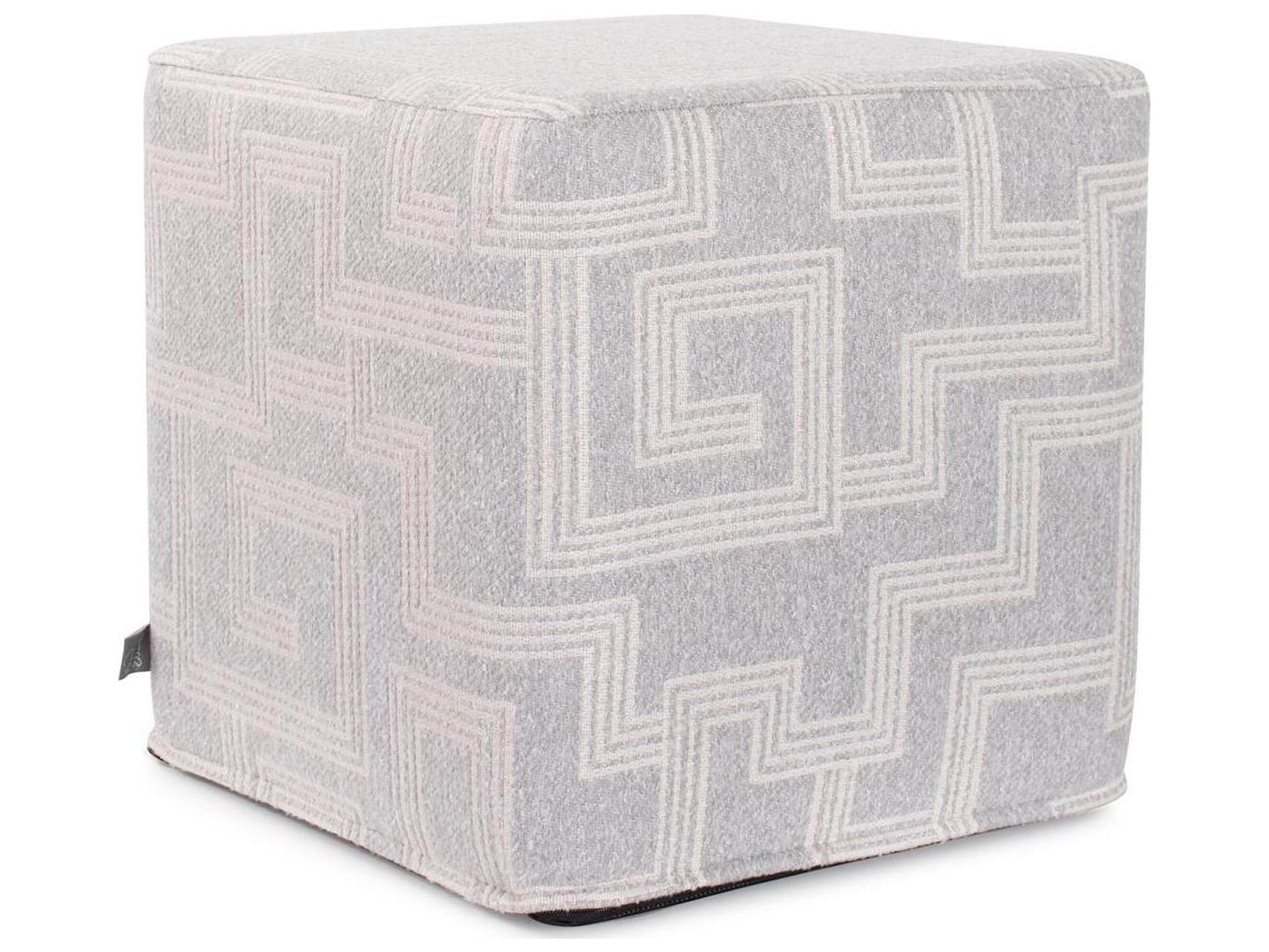 No Tip Syros Fog Fabric Cushion Ottoman