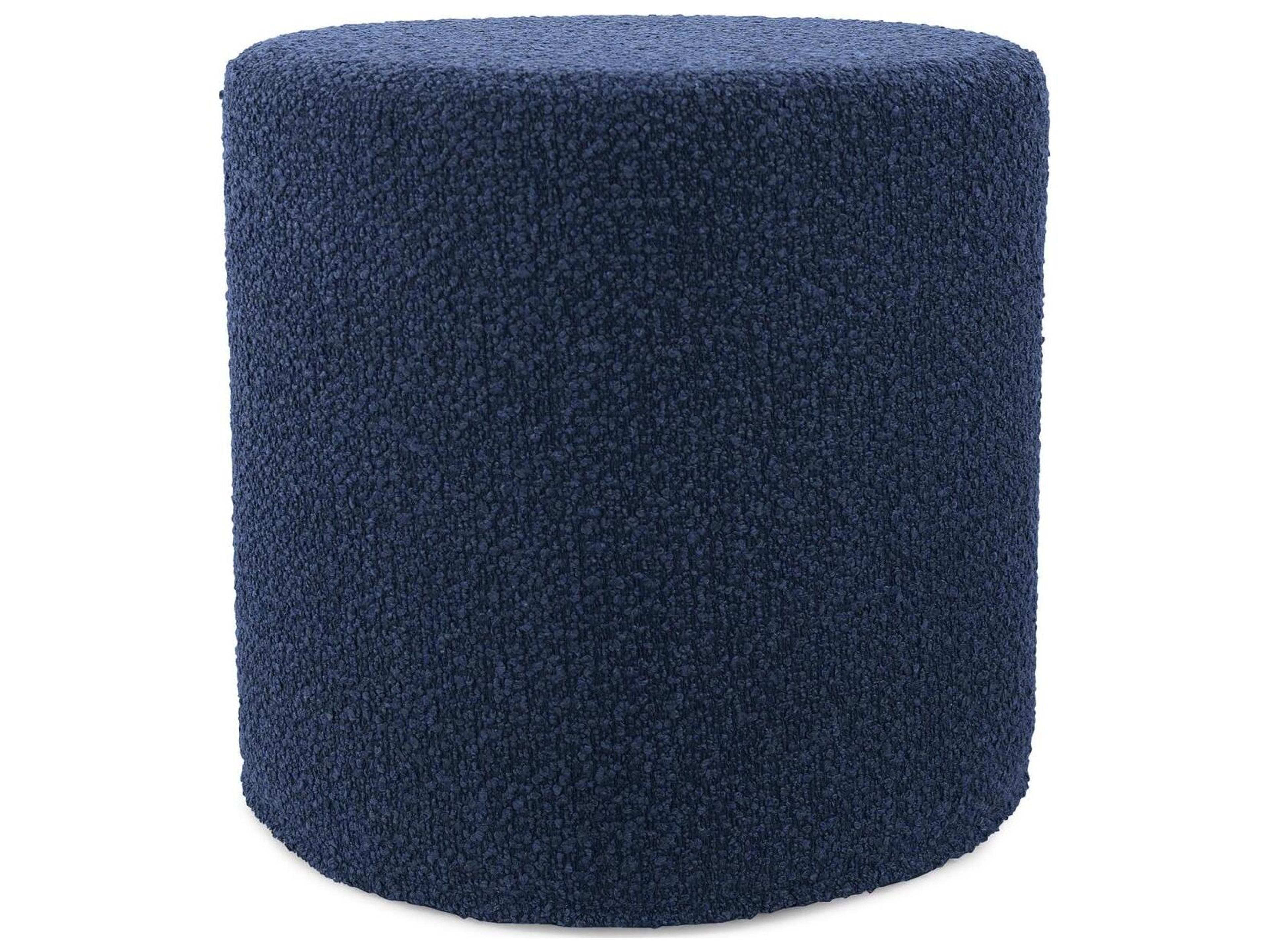 Howard Elliott Outdoor No Tip Alicante Indigo Fabric Cushion Ottoman