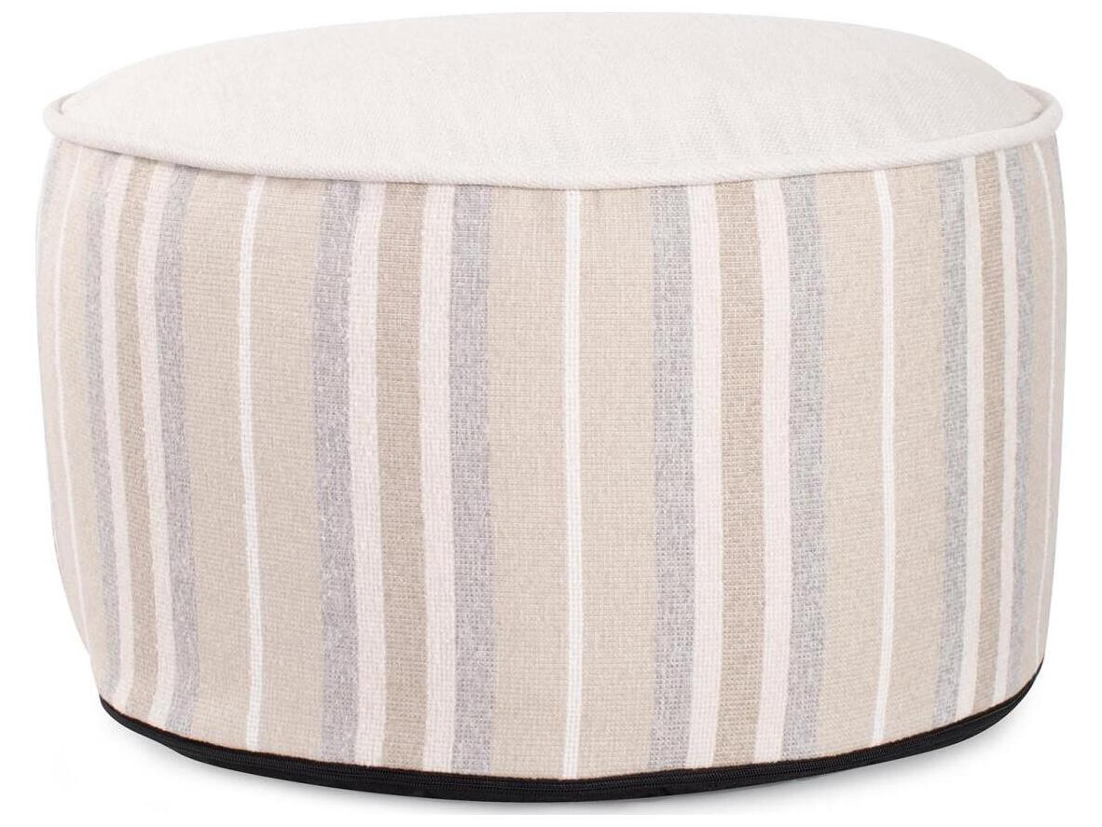 Dune Sand Fabric Cushion Ottoman