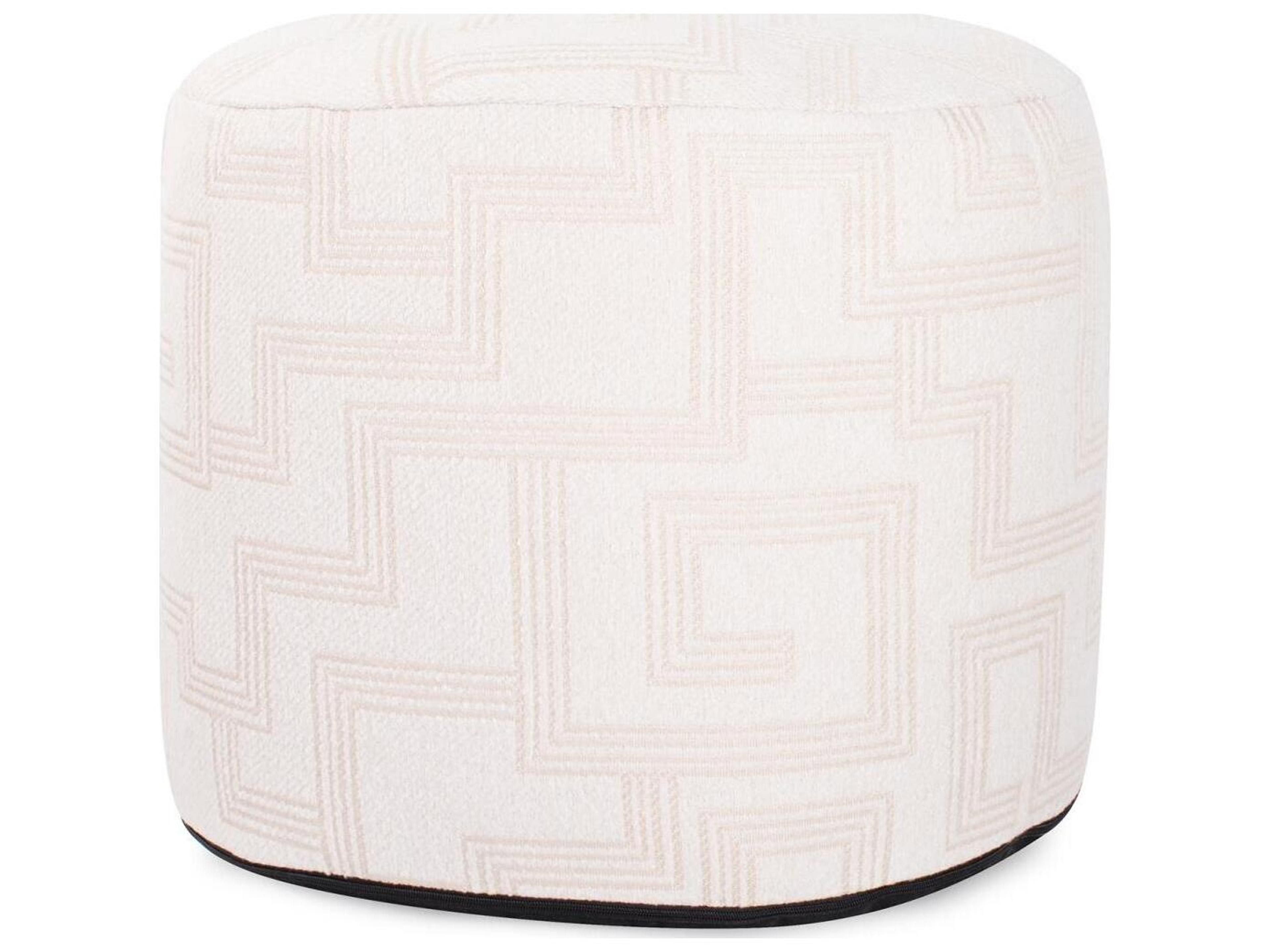 Syros Natural Fabric Cushion Ottoman