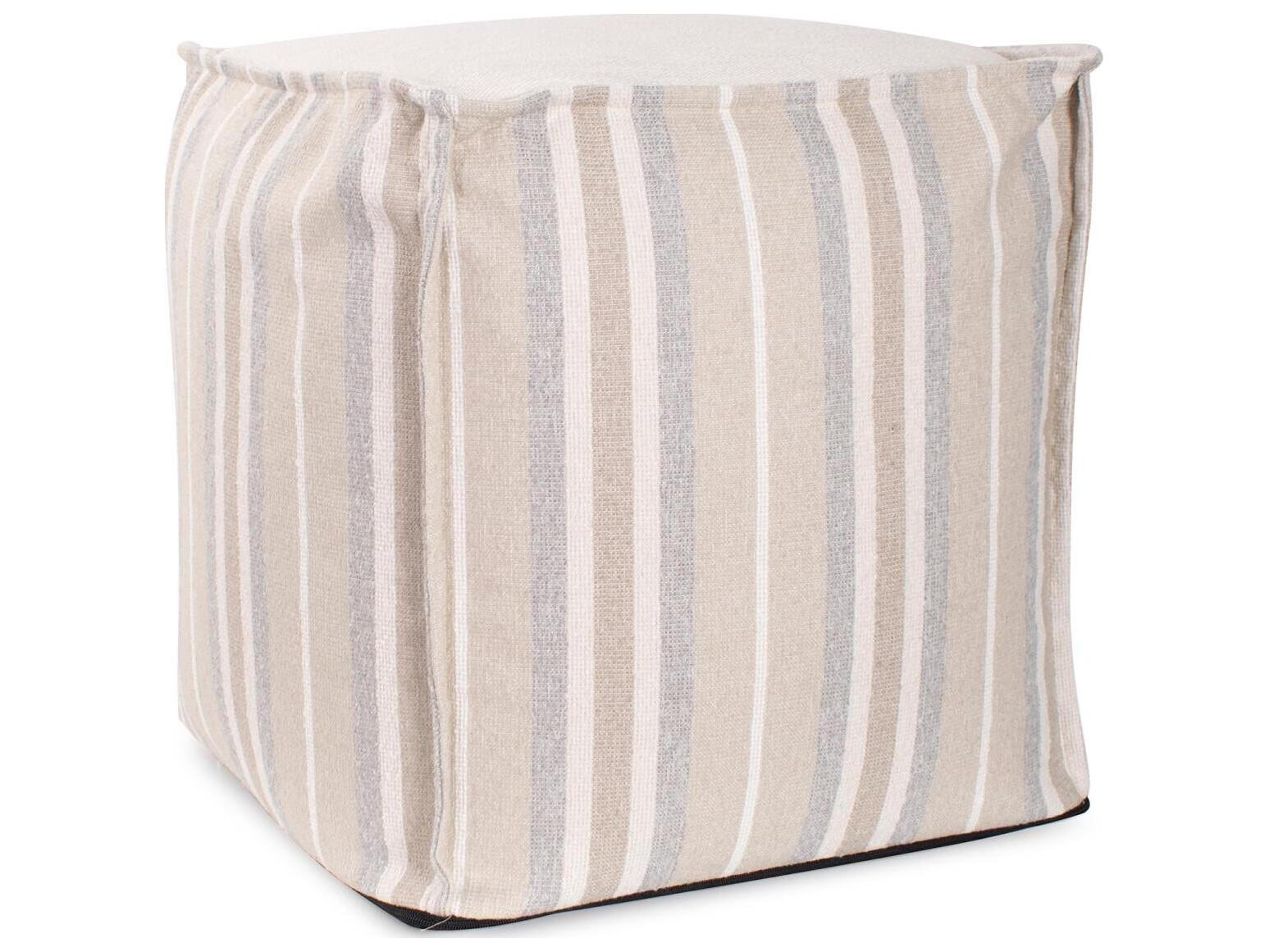 Dune Sand Fabric Cushion Ottoman