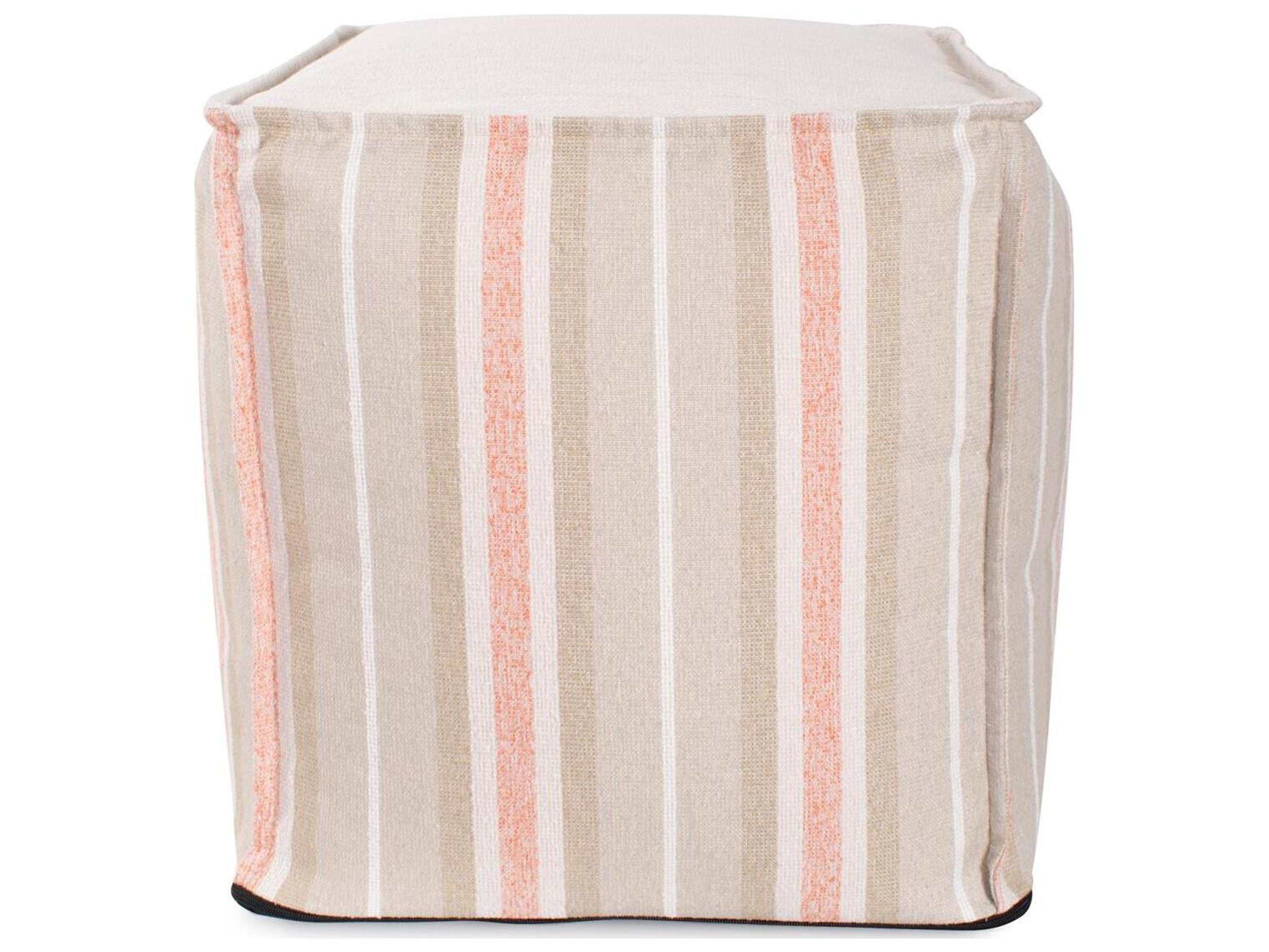 Howard Elliott Outdoor Dune Terra Fabric Cushion Ottoman