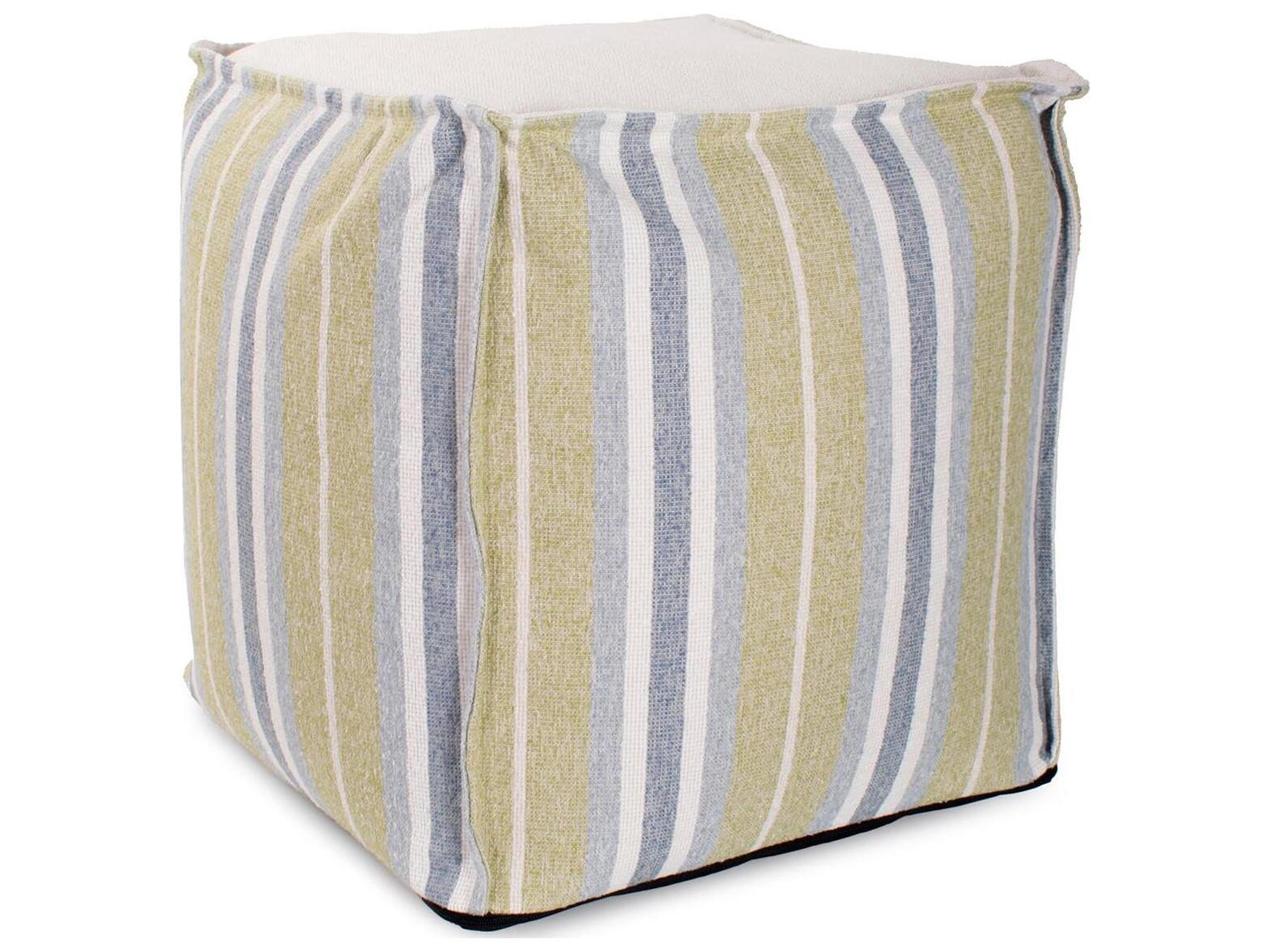 Howard Elliott Outdoor Dune Moss Fabric Cushion Ottoman