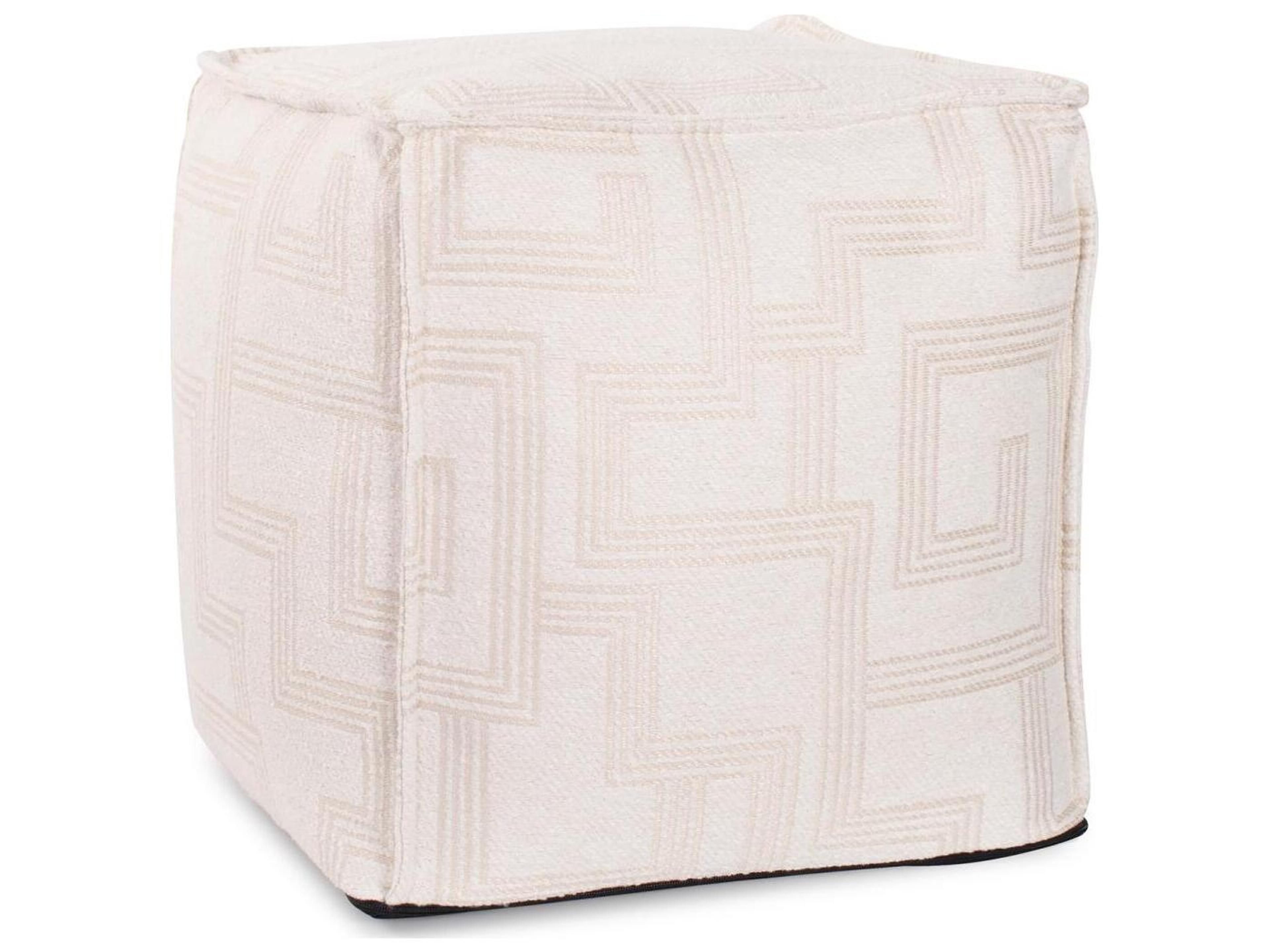 Syros Natural Fabric Cushion Ottoman
