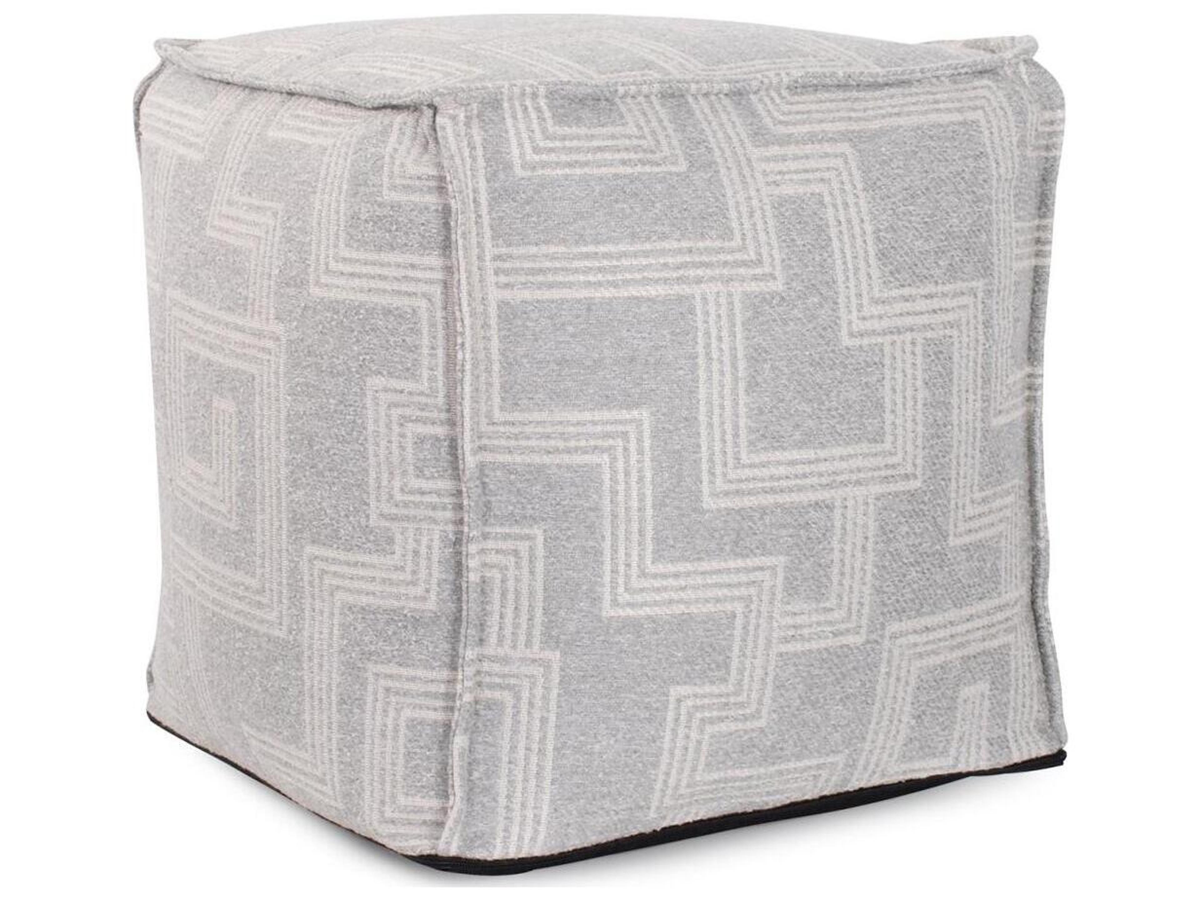 Syros Fog Fabric Cushion Ottoman