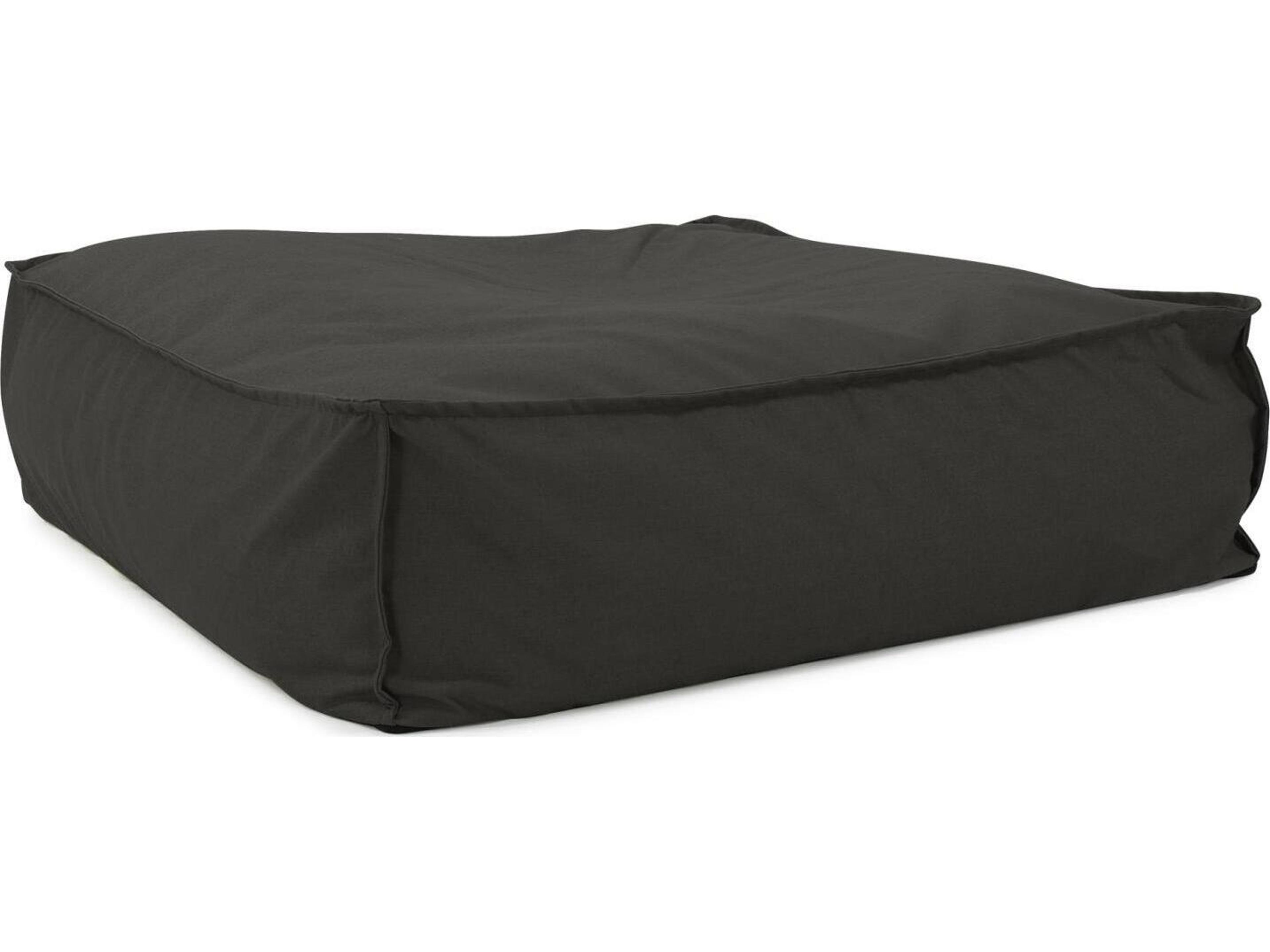 Howard Elliott Outdoor Seascape Charcoal Fabric Cushion Ottoman