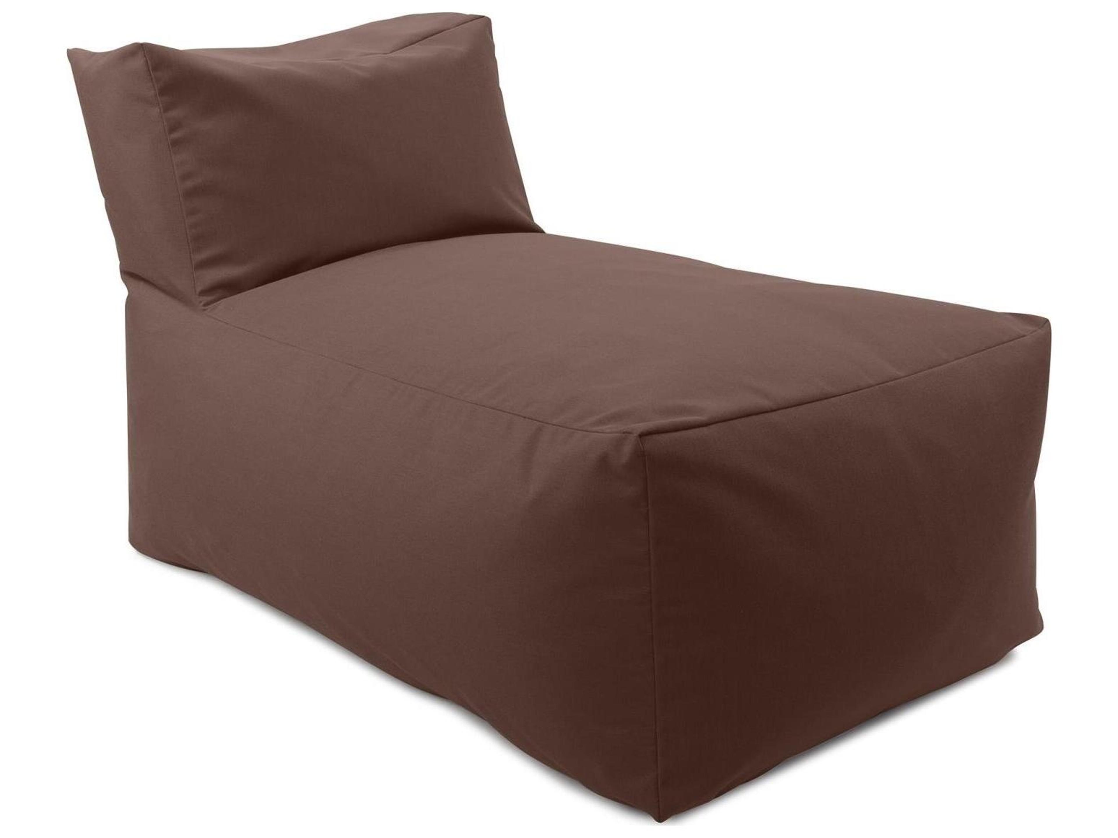 Howard Elliott Outdoor Seascape Chocolate Fabric Cushion Chaise Lounge