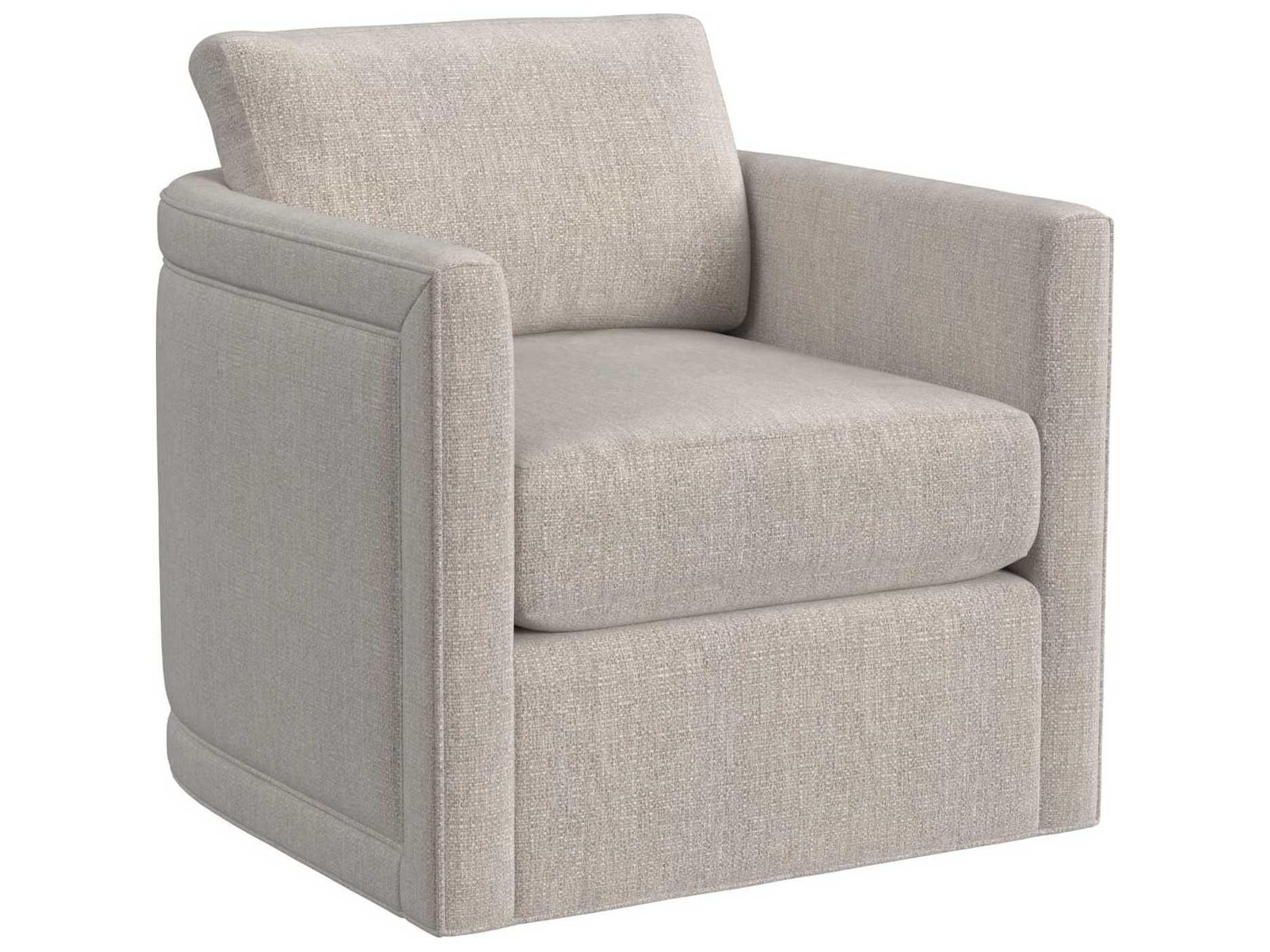 HF Custom by Hooker Furniture Clemintine Swivel Gray Fabric Accent Chair