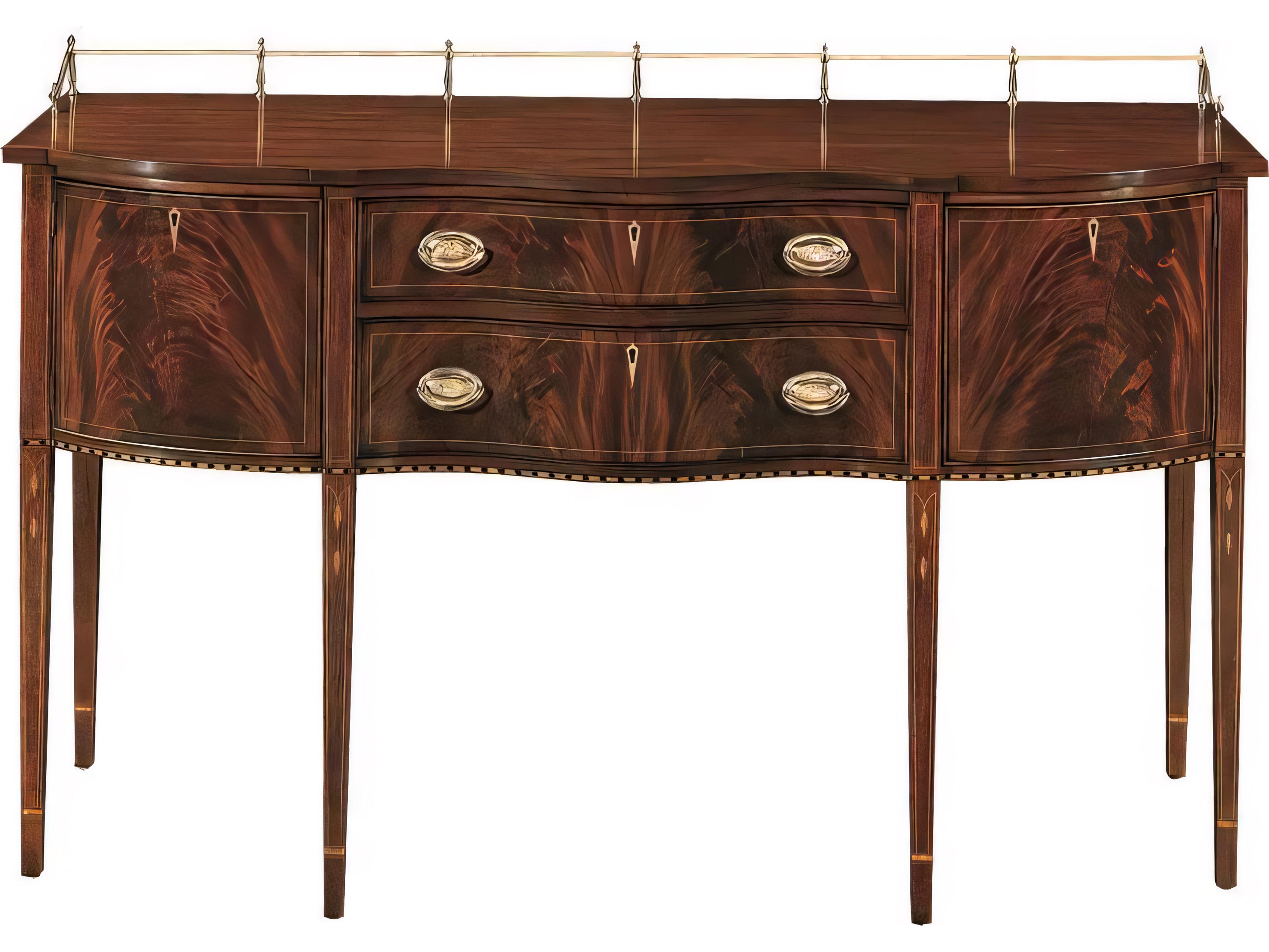 Henkel Harris 66" Mahogany Wood Sideboard