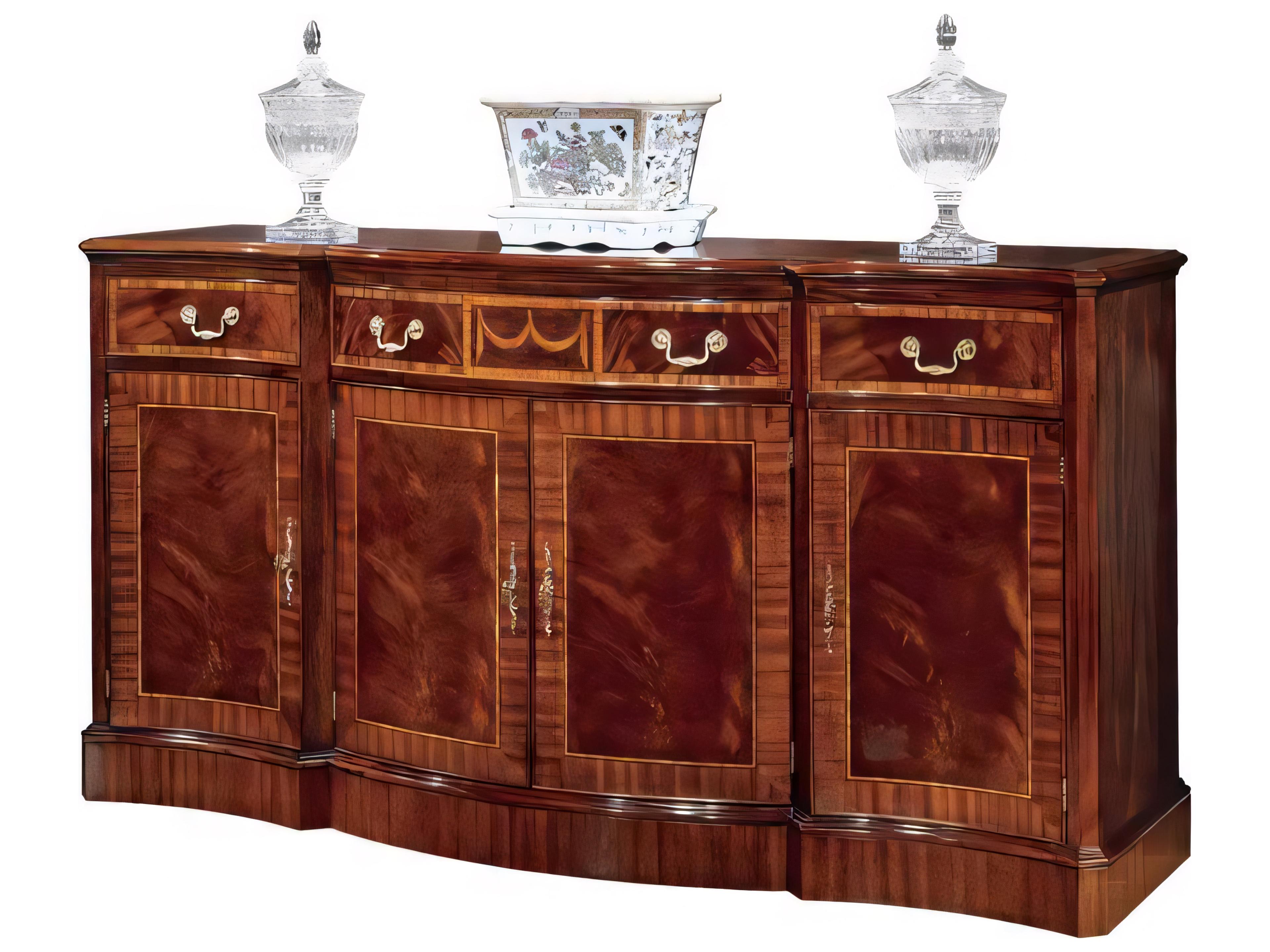 Henkel Harris 72" Mahogany Wood Credenza Sideboard
